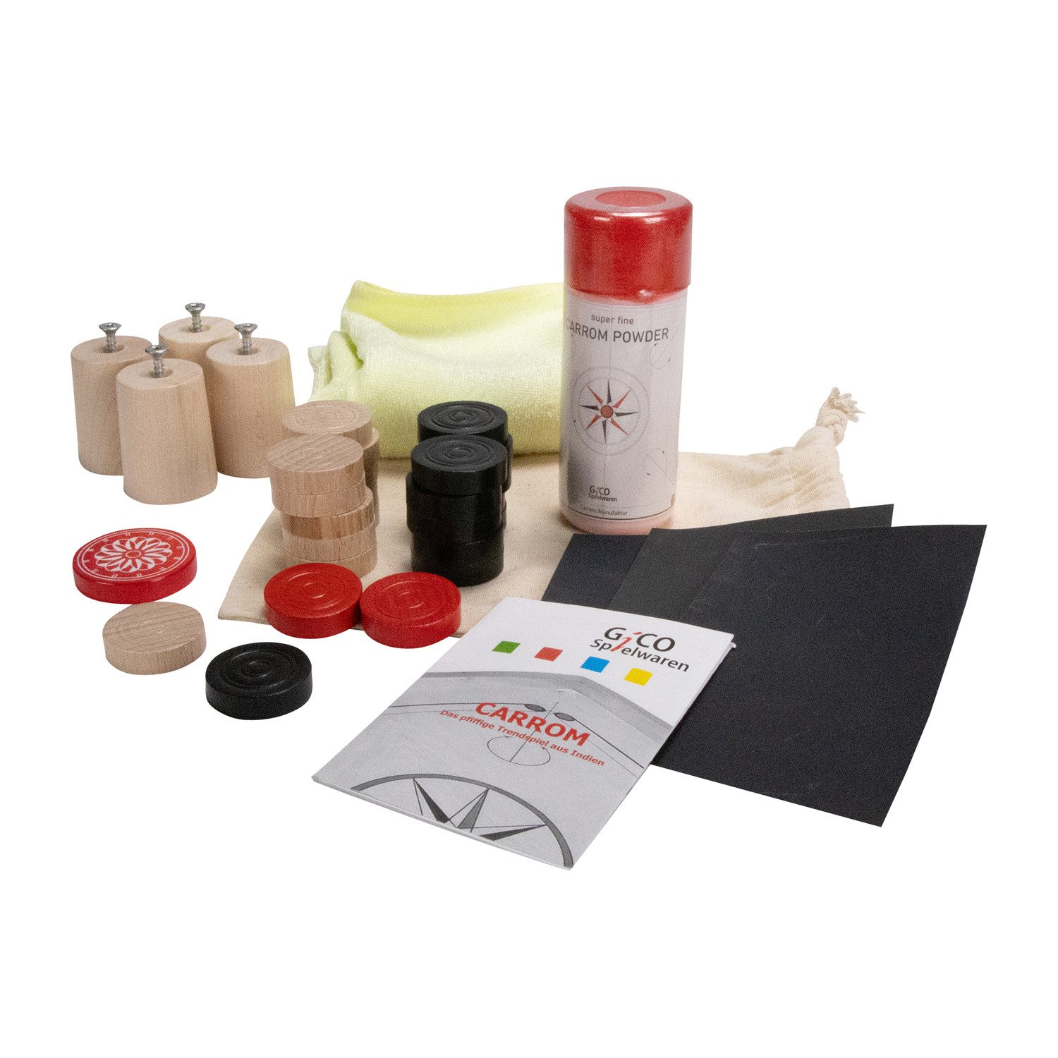 Spielesammlung GICO Carrom Universal Zubehör Komplettset für alle Boards 2116
