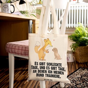 Mr. & Mrs. Panda Tragetasche Fuchs Hundetraining - Transparent - Geschenk, Danke, Einkaufstasche, (1-tlg), Modisches Design