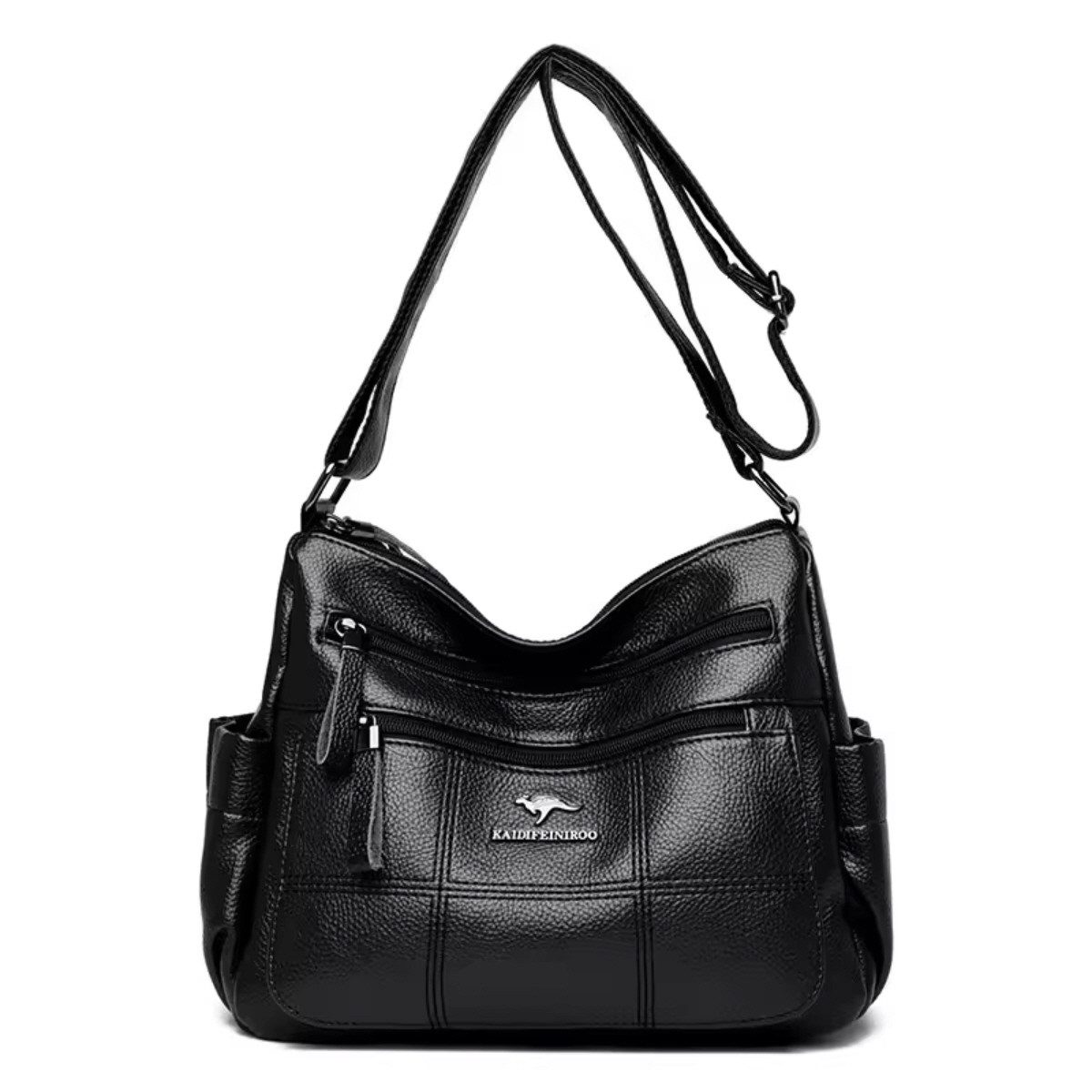 SHG Handtasche ֎ Damen Umhängetasche Shopper Schultertasche Henkeltasche Handtasche (AL-8605 Schwarz), Freizeit Reise Sport Arbeit Schule Uni