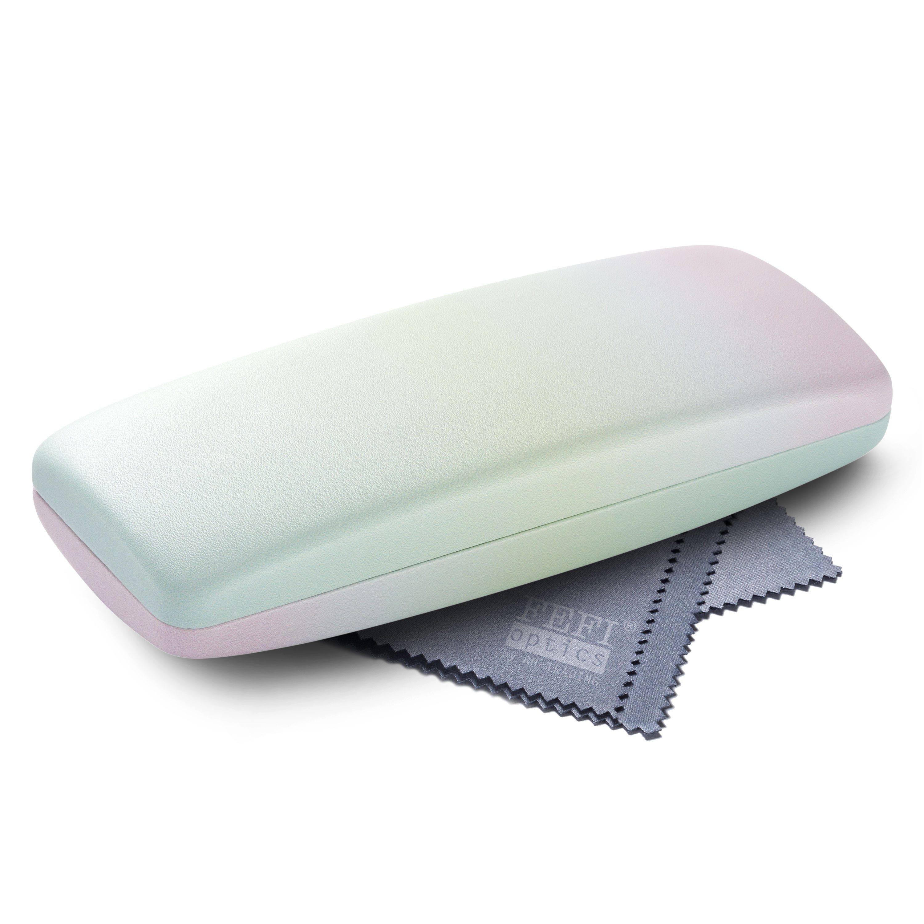 FEFI Brillenetui Hardcase in Pastell-Regenbogenfarben, inklusive Mikrofasertuch