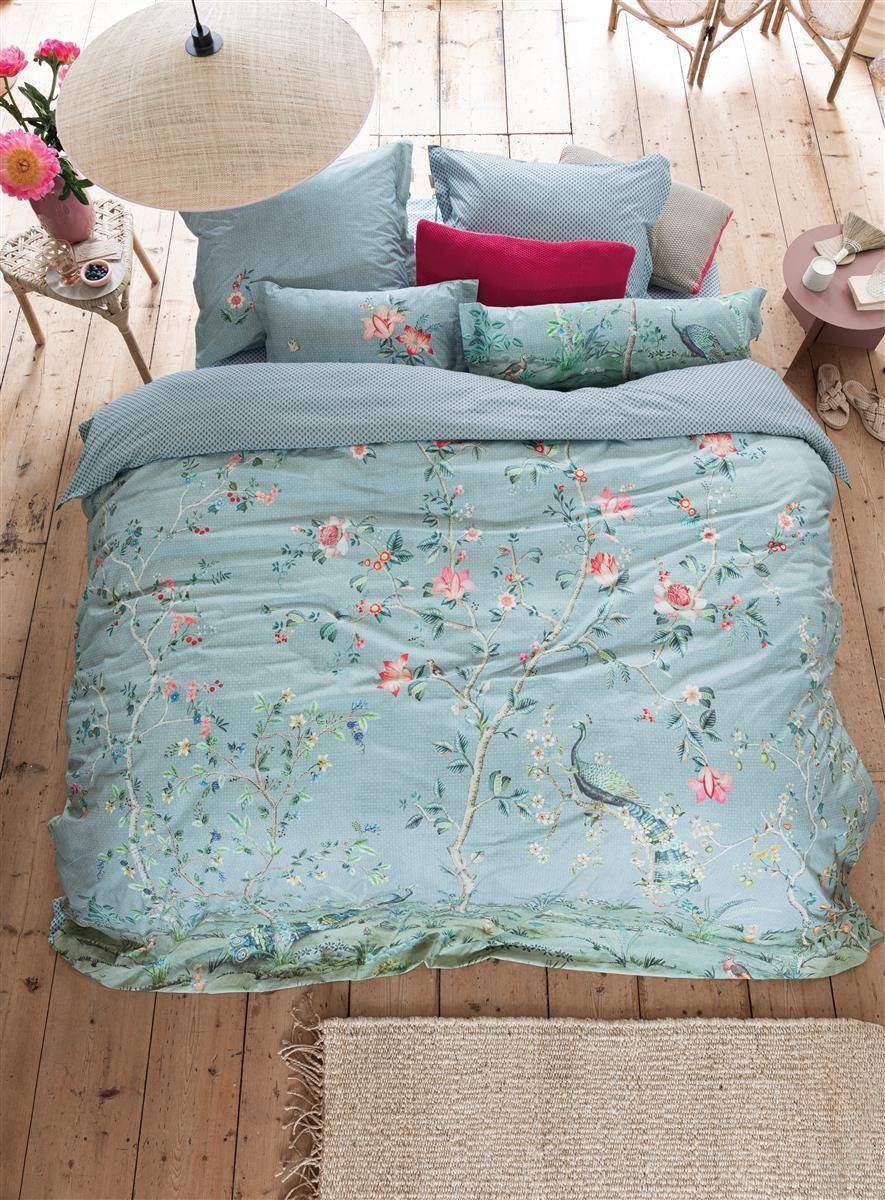 Bettwäsche Okinawa Blue 200X200 Blau Perkal 200 x 200 cm   2x 80 x 80 ...