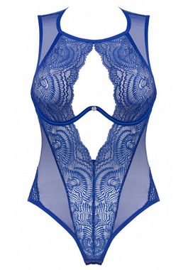 Obsessive Body Giselia Body mit Spitze transparent - blau (1-tlg) mit Bügel