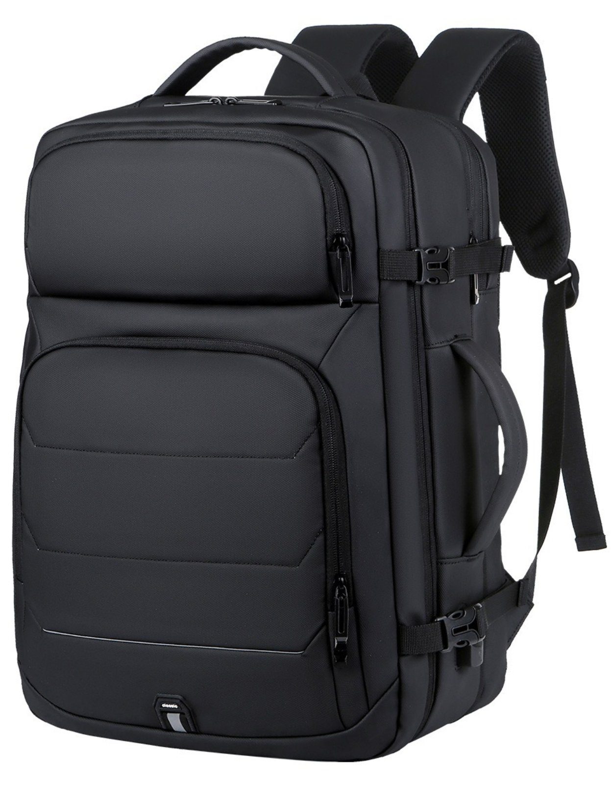 NULSTA Rucksack Großer Laptoprucksack Erweiterbarer Wasserdicht Tagesrucksack (Für Laptop bis 15,6,16,17 Zoll), Handgepäck Laptop Rucksack mit USB-Ladeanschluss