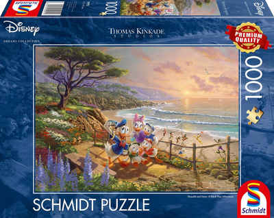Schmidt Spiele Puzzle »Donald & Daisy, A Duck Day Afternoon«, 1000 Puzzleteile, Made in Europe