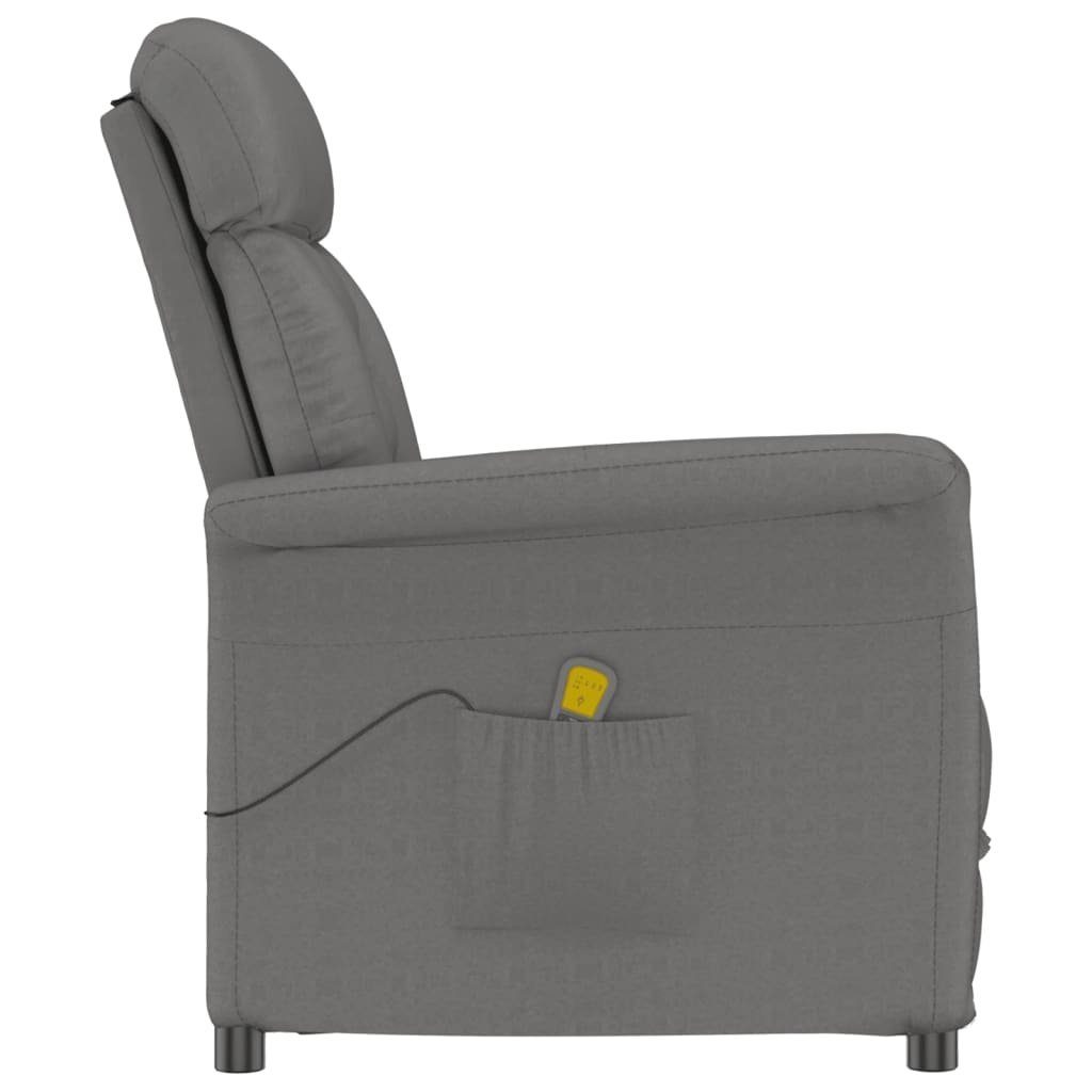 Massagesessel (1-St) vidaXL Massagesessel Wildleder-Optik Dunkelgrau