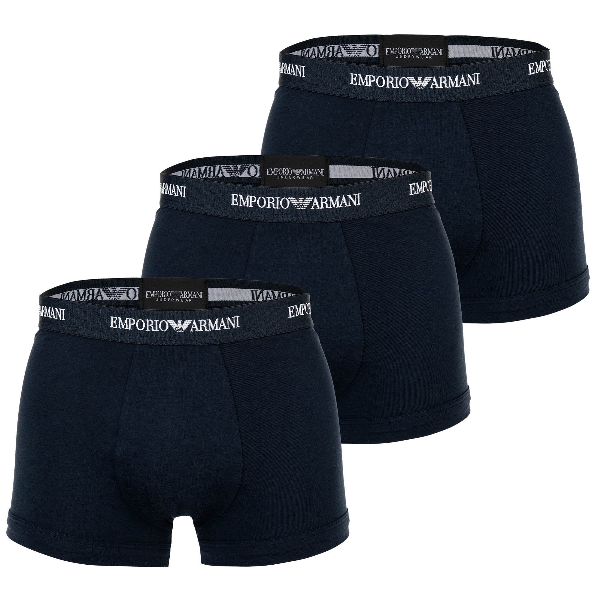 Emporio Armani Boxer Herren Boxershort 3er Pack Baumwolle CORE LOGOBAND (Packung, 3er Pack)