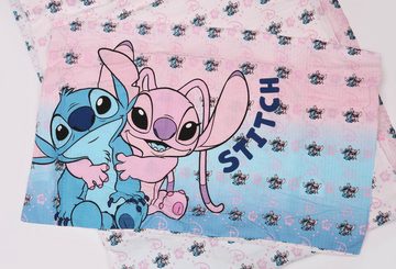 Bettwäsche Stitch und Angel Bettwäsche, blau und rosa Bettwäsche-Set 200x200, Sarcia.eu