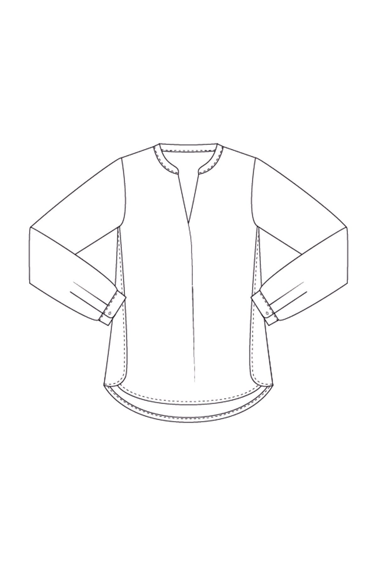 Milano Italy Kurzarmbluse Blouse with V-Neck günstig online kaufen