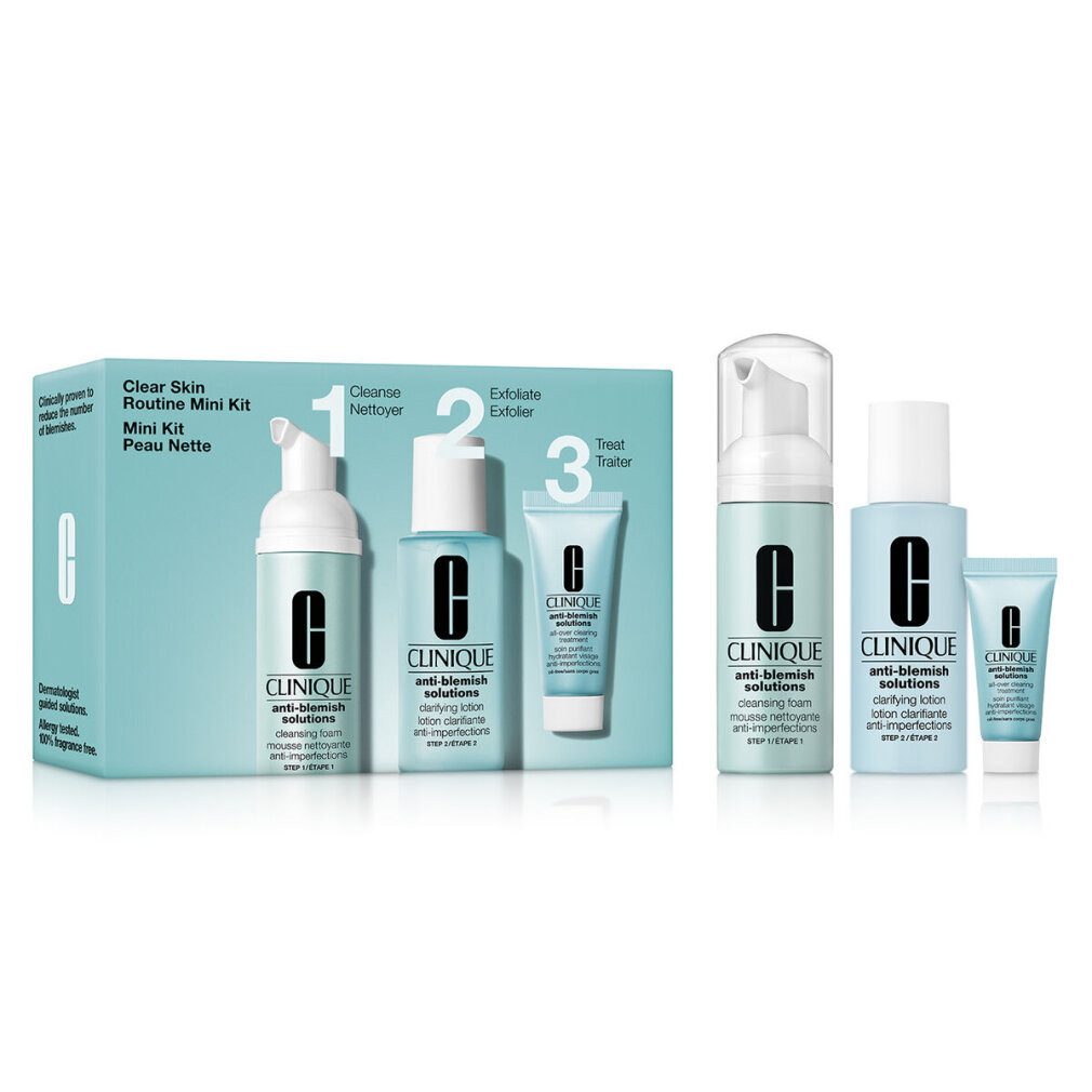 CLINIQUE Körperpflegemittel ANTI-BLEMISH SOLUTIONS 3-STUFIGES HAUTPFLEGESYSTEM, 3-TEILIG