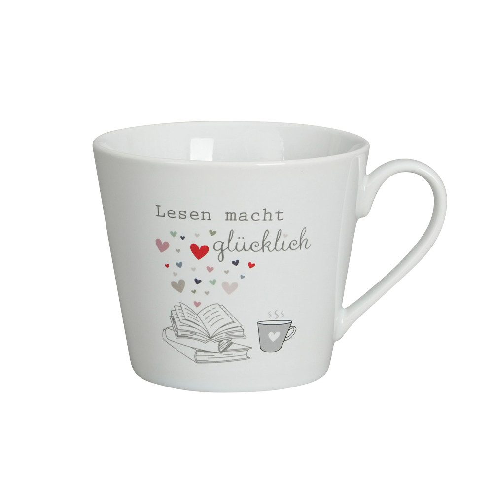 Krasilnikoff Tasse Tasse Lesen macht glücklich