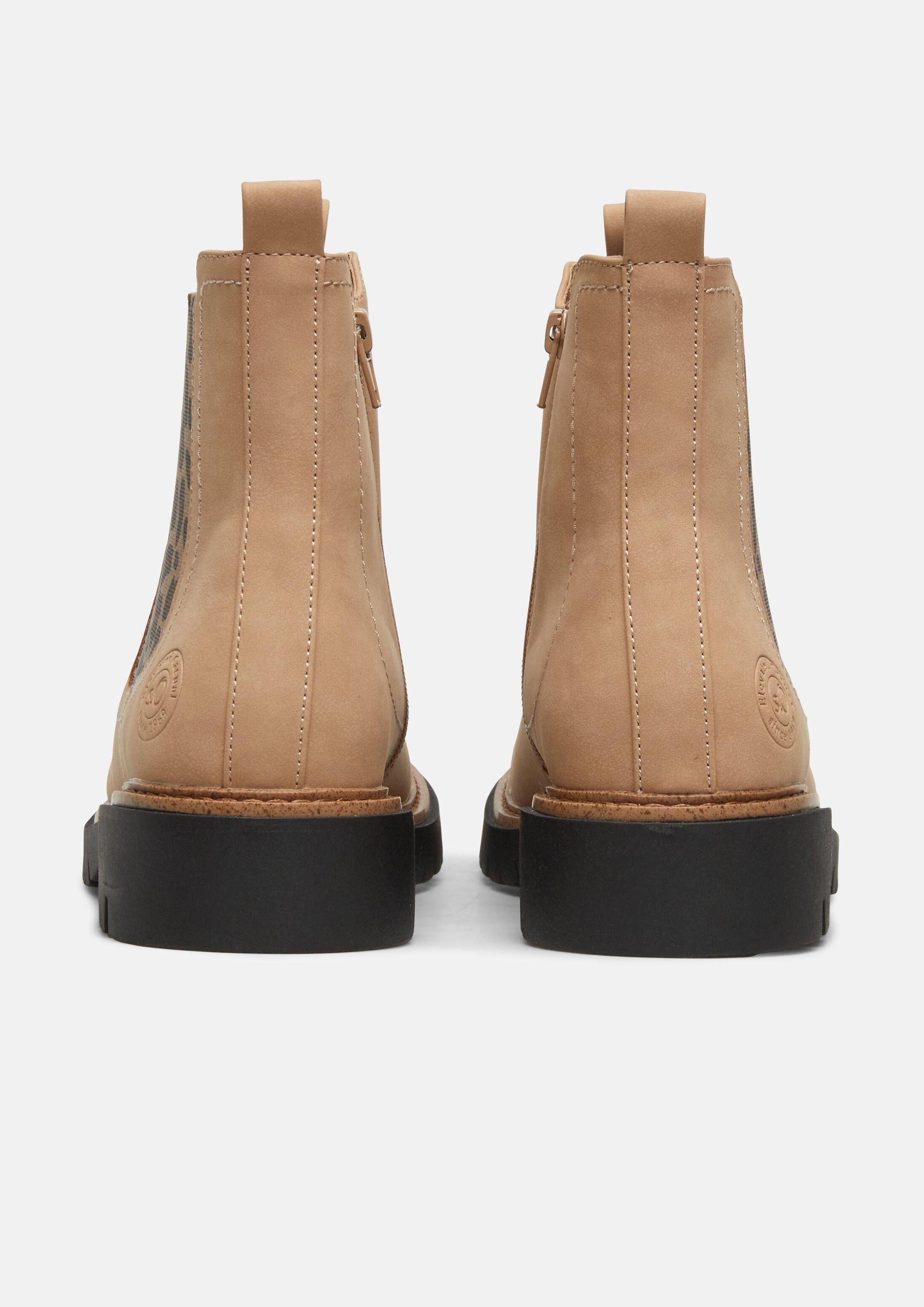 s.Oliver Chelsea boots Stiefel Chelsea Boots in Leder-Optik mit Leo-Detail – Bild 2 von 3