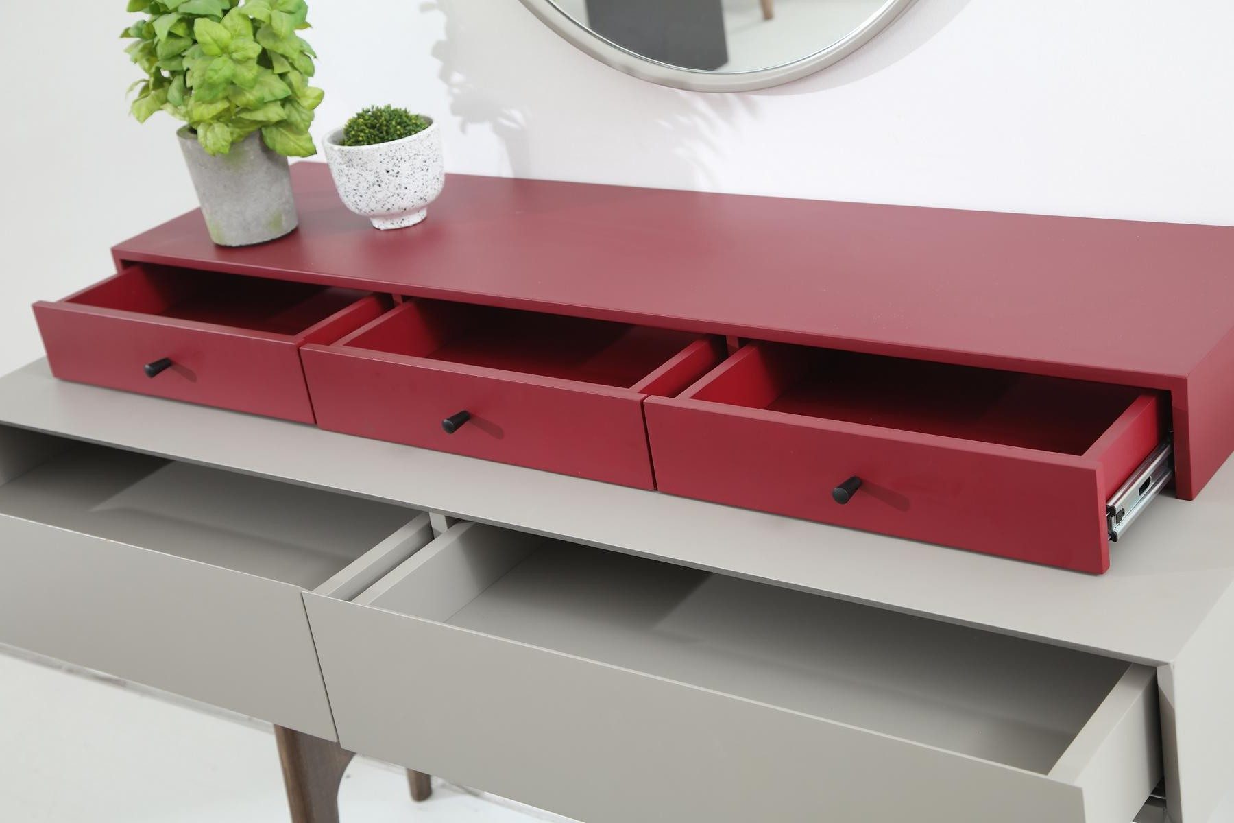 Xlmoebel Konsolentisch Schminktisch Set mit Spiegel für Schlafzimmer 2tlg (Schminktisch-Set, 2-St., 2tlg), Made in Europa