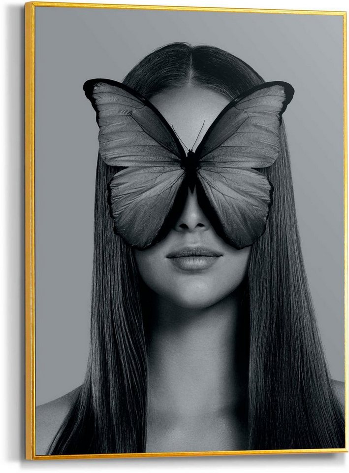 Reinders! Poster Frau mit Schmetterling, Mix & Match einfach in  verschiedenen Motive und Größen zu kombinieren