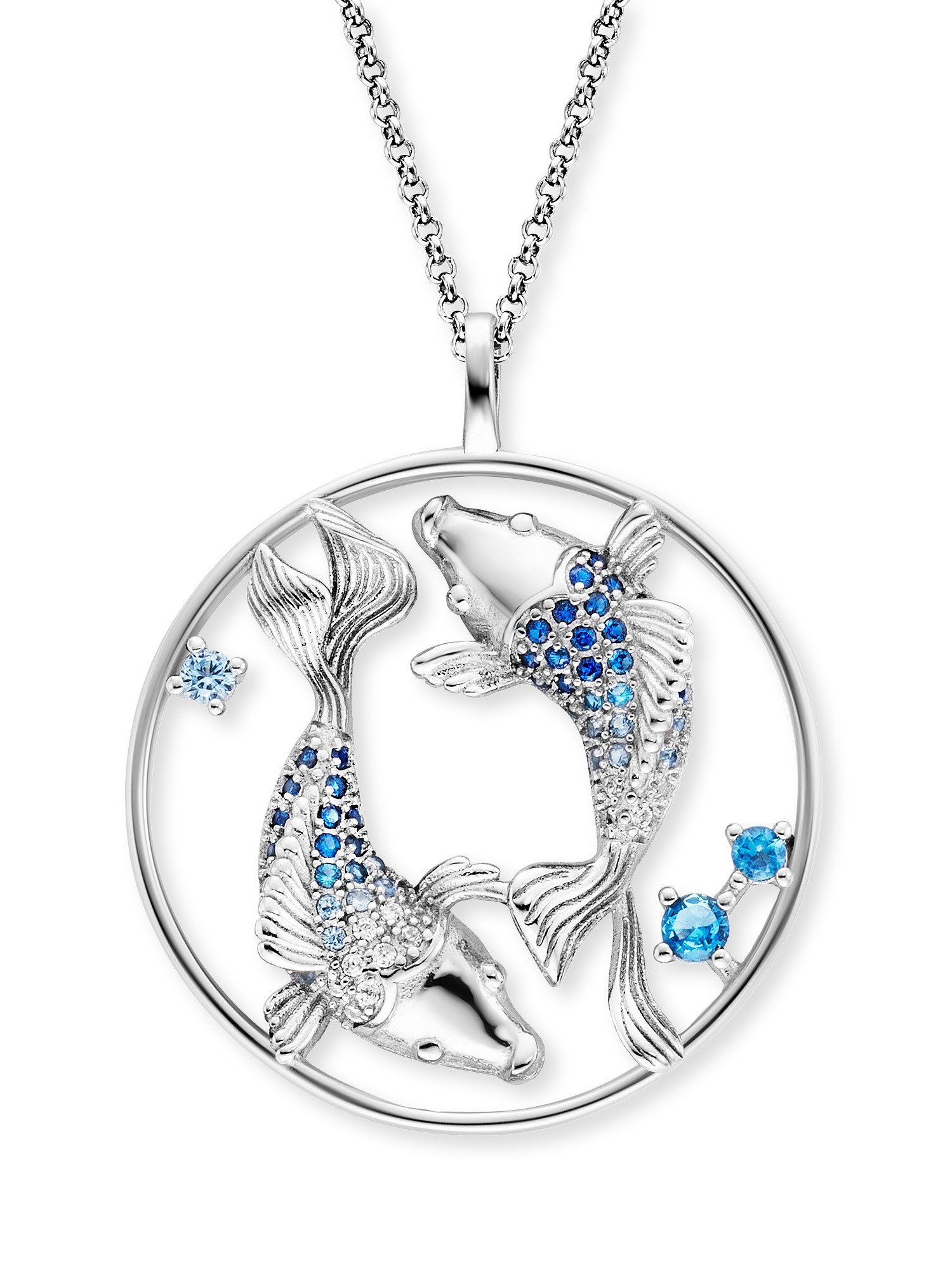 Kette mit Anhänger Yin Yang Fisch
