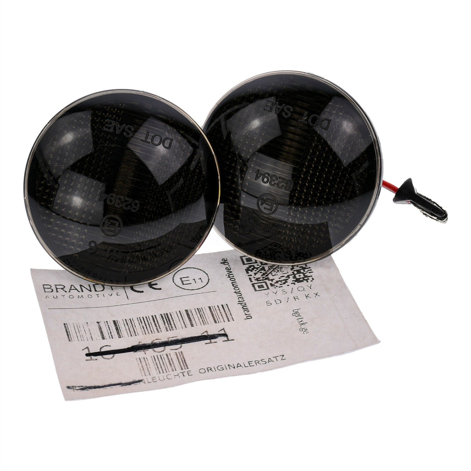 BRANDT AUTOMOTIVE KFZ-Ersatzleuchte Auto Seitenblinker Set LED Kotflügel Blinker + Kabel Schwarz, für Land Rover Range Rover III L322 (02-12)