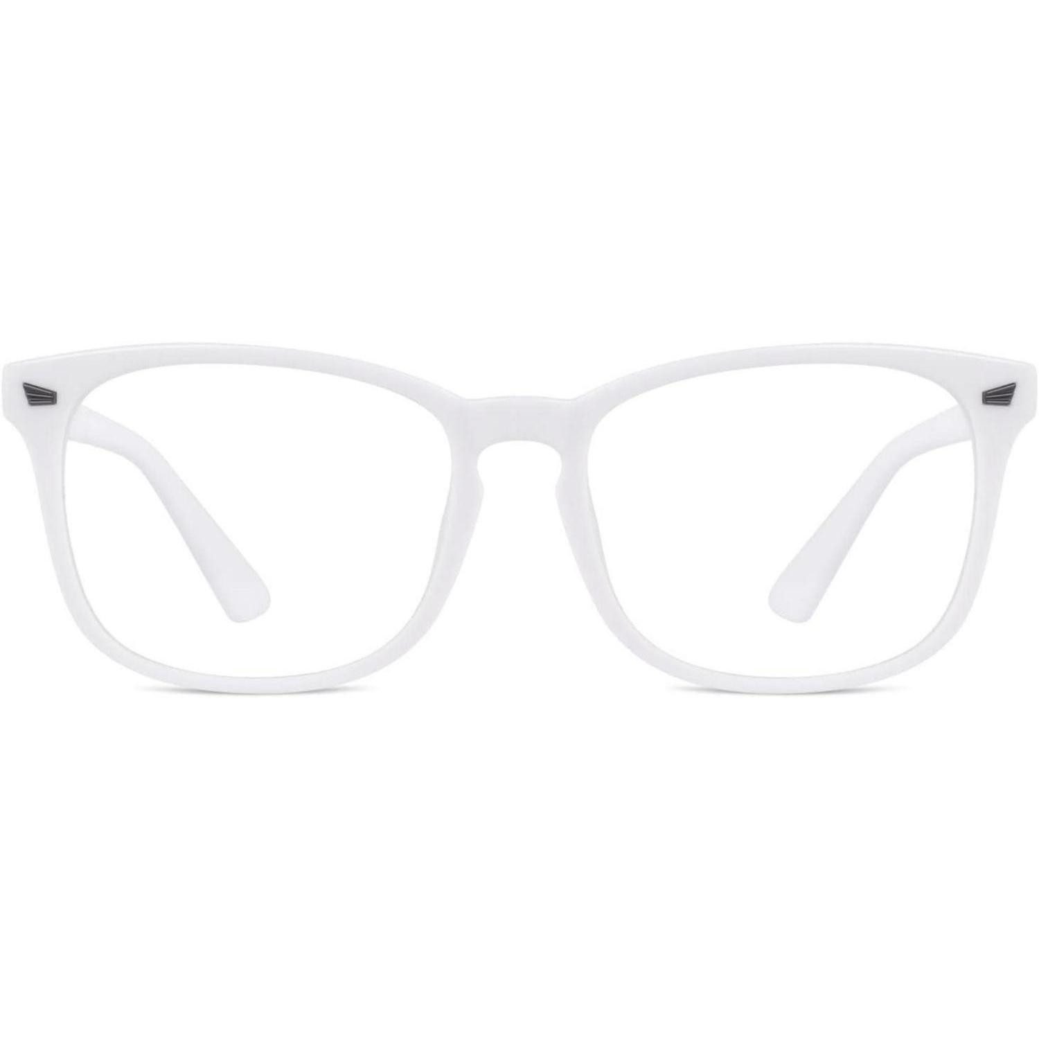 LuxusKollektion Sonnenbrille Brille Hornbrille Nerdbrille Ohne Stärke UV400 Damen 1 Mattweiß
