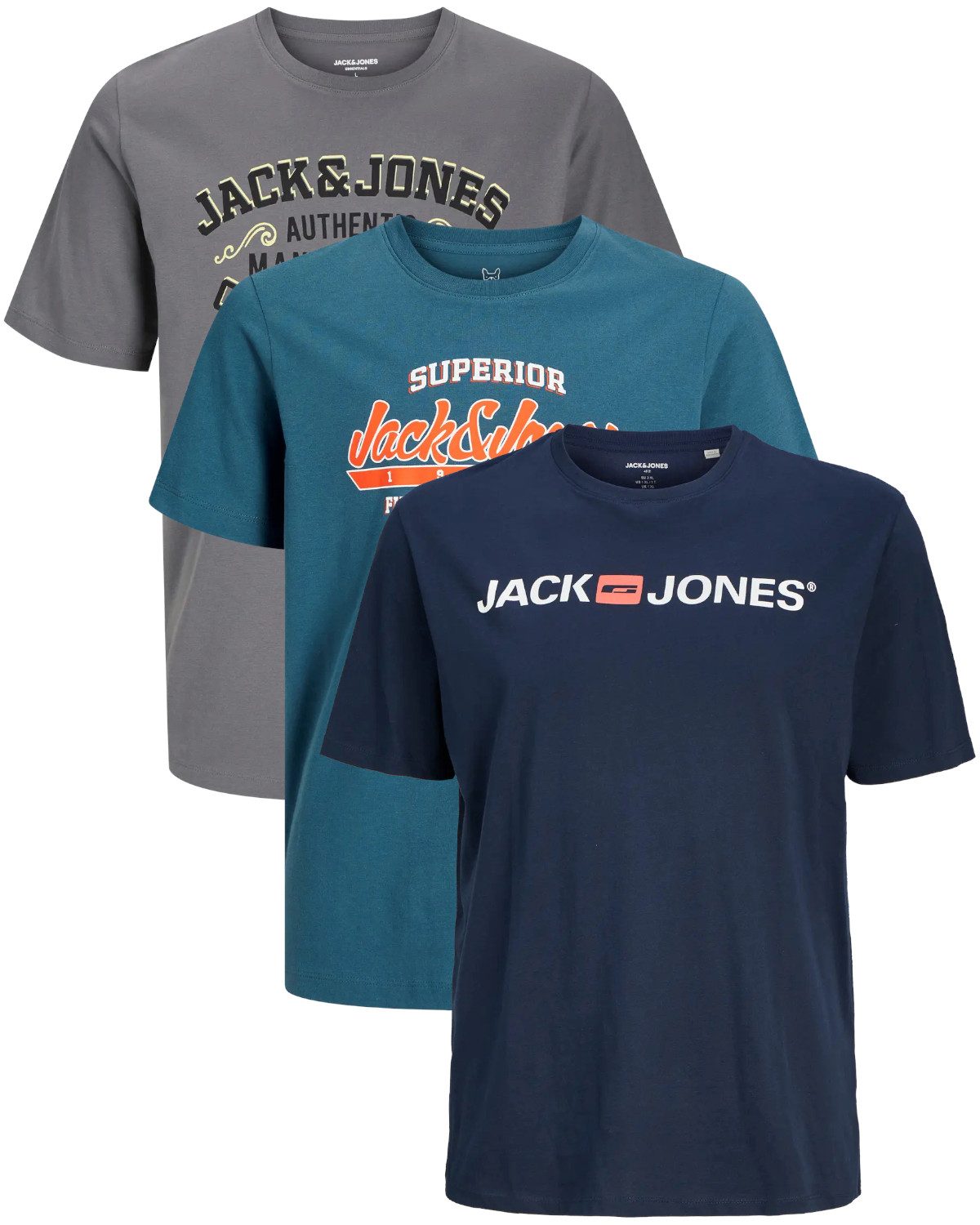 Jack & Jones PlusSize Print-Shirt (Spar-Set, günstig online kaufen