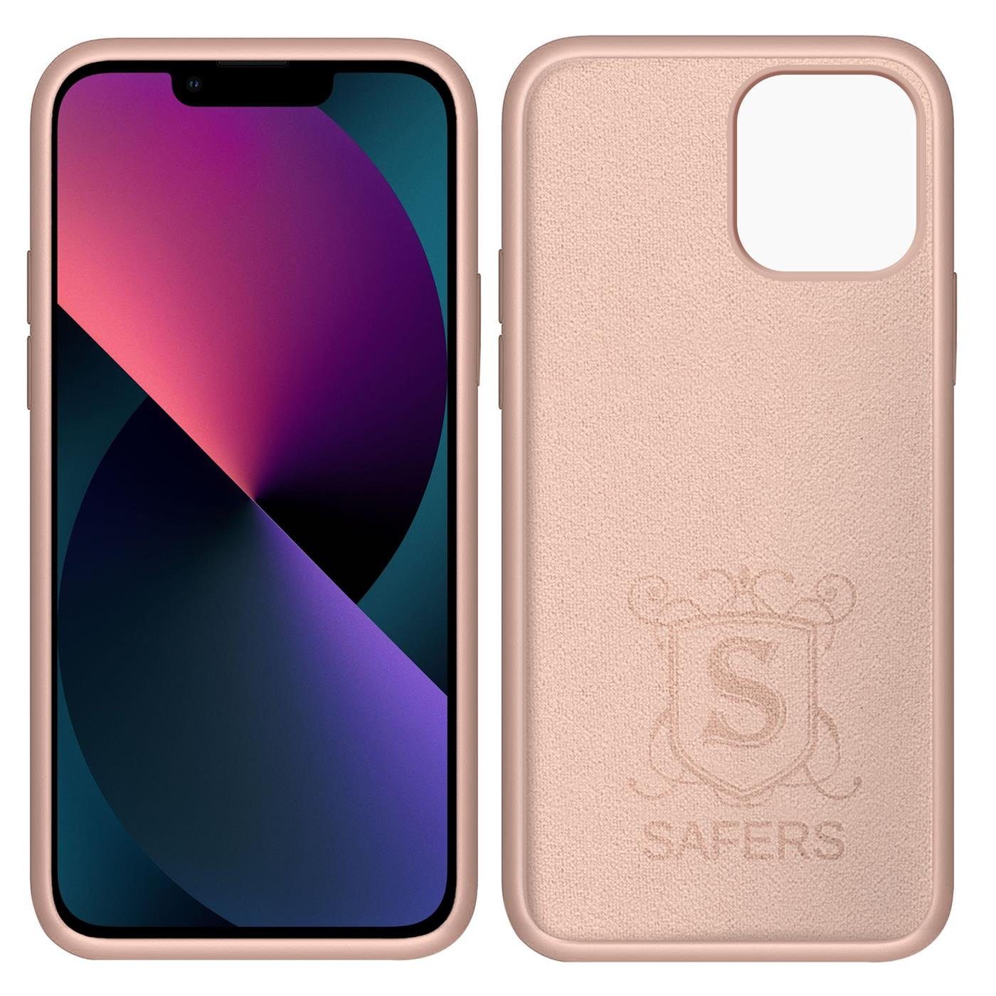 CoolGadget Handyhülle Silikon Case für das iPhone 13 Pro Slim TPU Cover 6,1 Zoll, Weiche Schutz Hülle mit Innen Fleece aus Stoff Handy Tasche