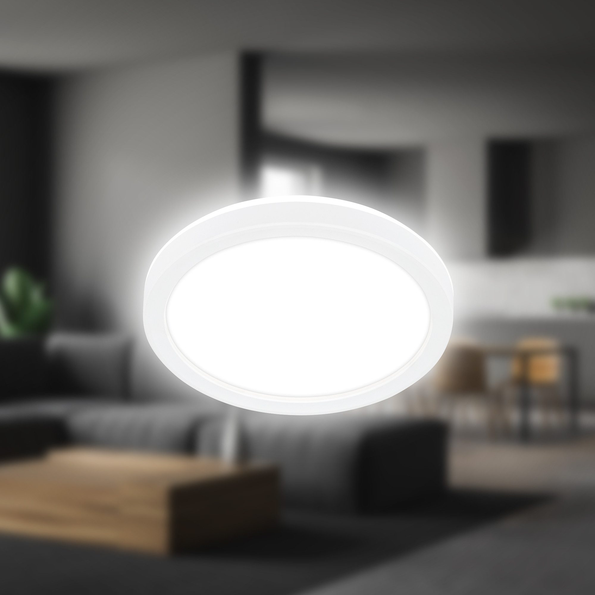 Briloner Leuchten LED Deckenleuchte Panel Slim ultraflach weiß, LED fest in günstig online kaufen
