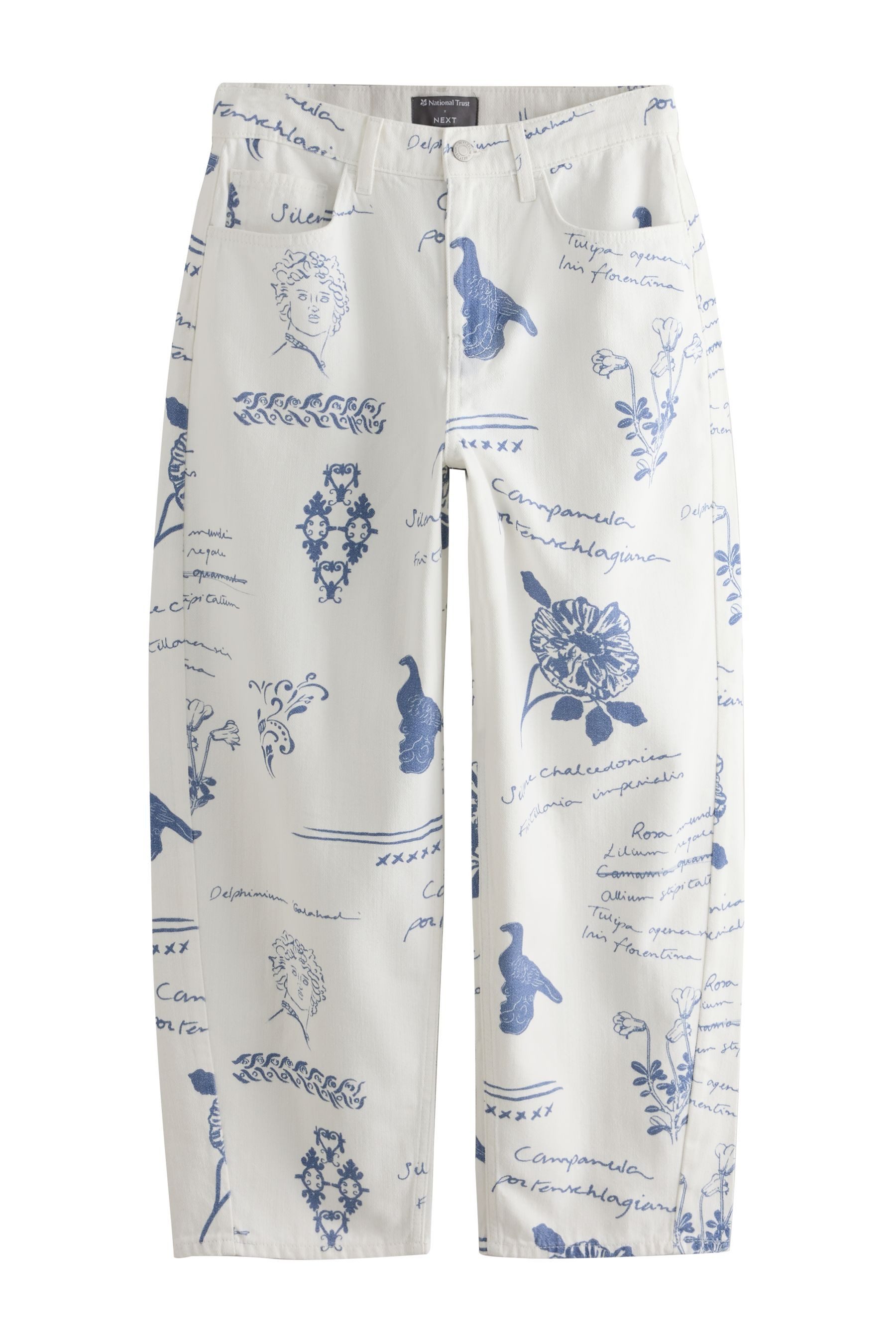 Next Weite Jeans National Trust x Next High Rise-Jeans Barrel (1-tlg)