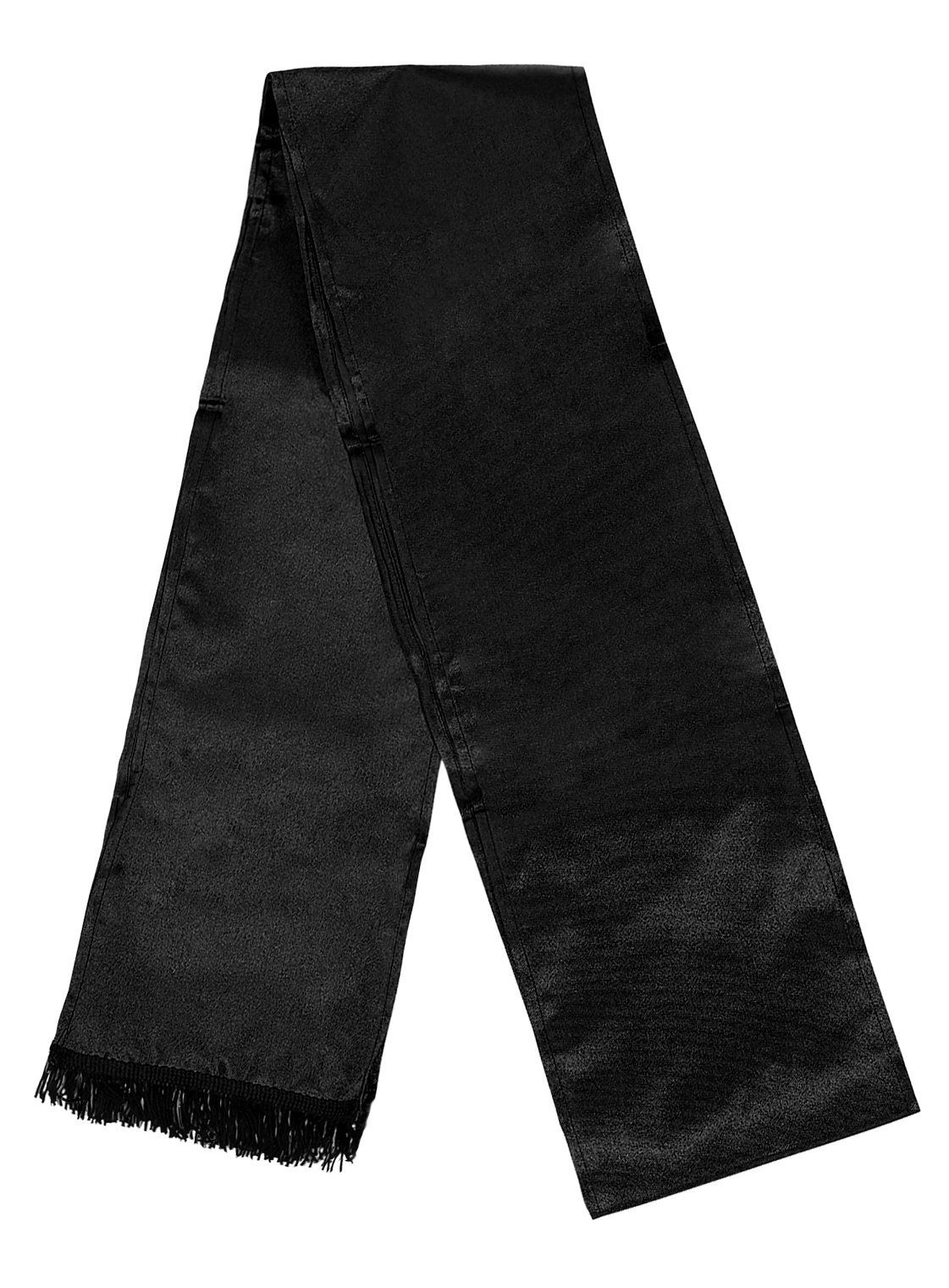 Zauberer-Kostüm Schwarze Satinschärpe