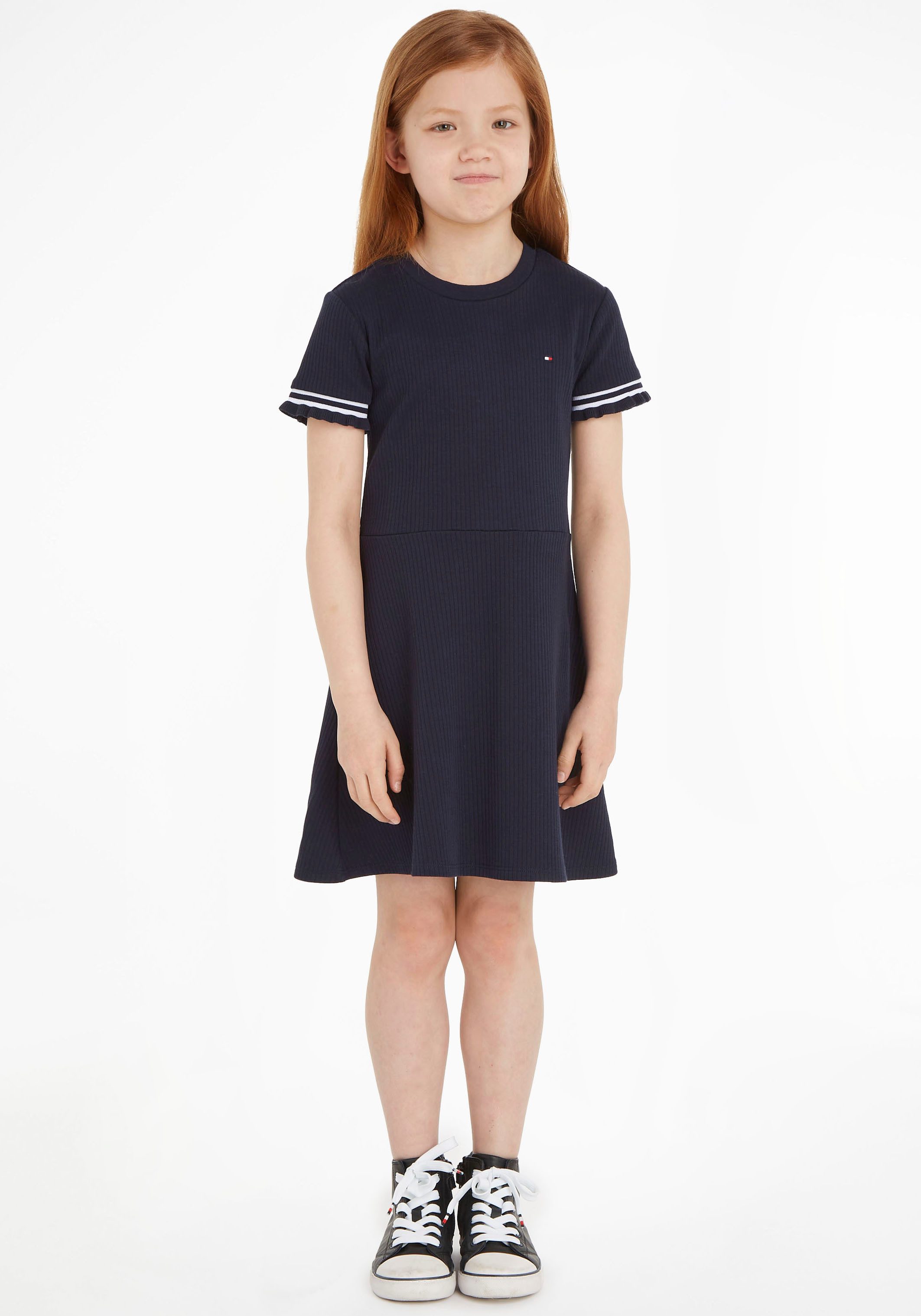 Tommy Hilfiger Jerseykleid RUFFLE RIB KNIT günstig online kaufen