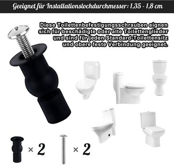 Homewit WC-Sitz 2tlg Klodeckel Befestigung, Schrauben Scharnier für Toilettensitz