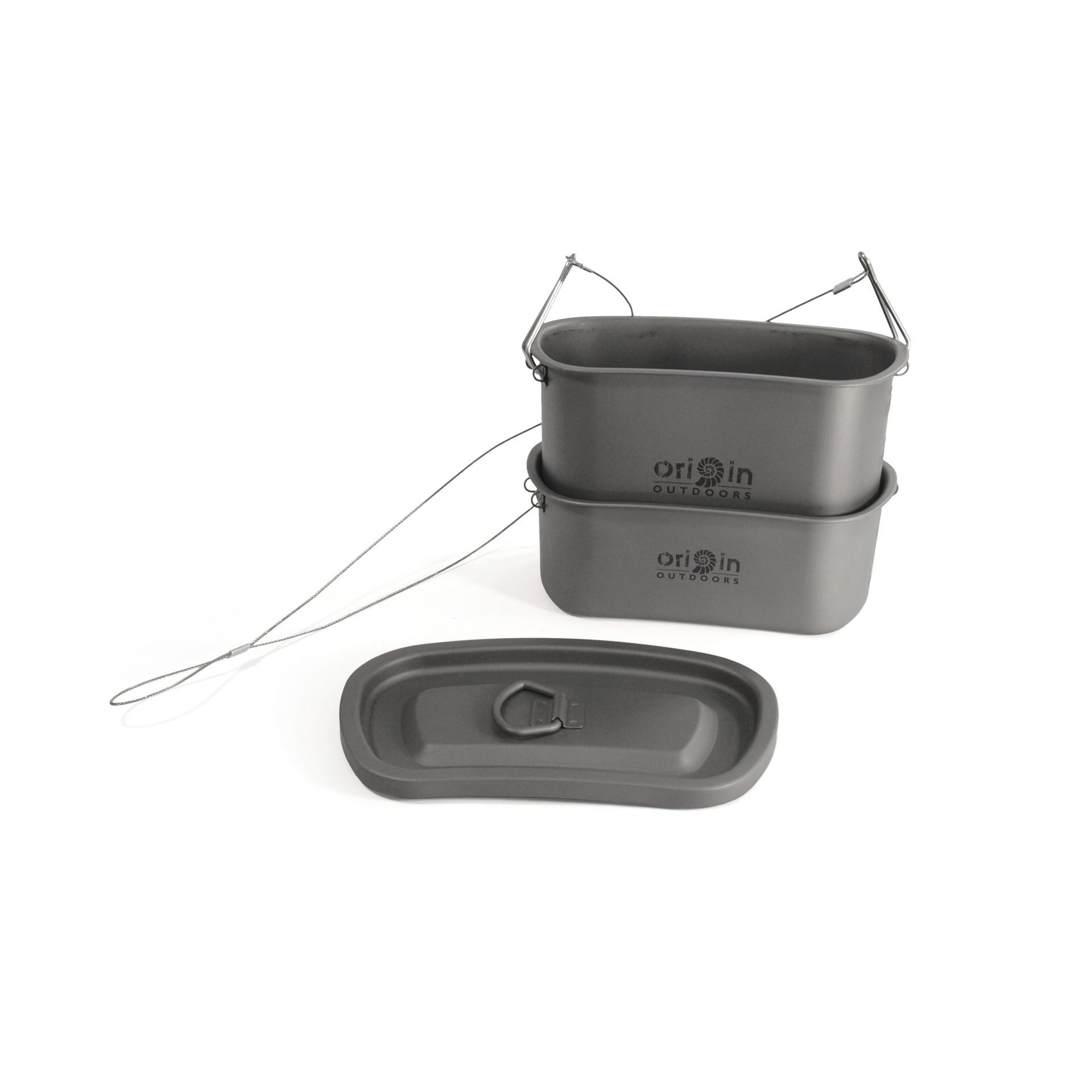 Origin Outdoors Topf-Set Leichtes Titan Camping Topfset 2-tlg – Kochen & Braten Outdoor, (2-tlg)