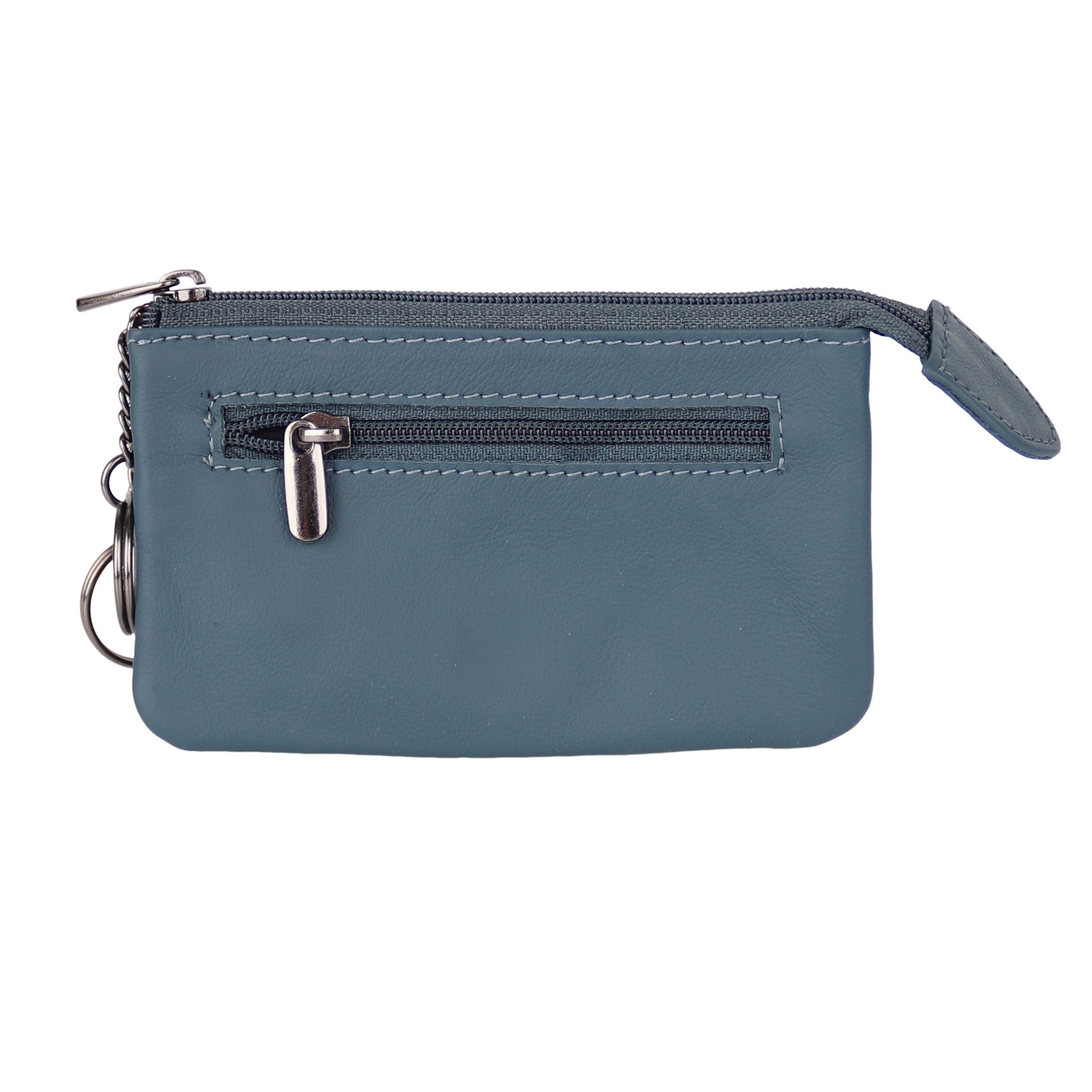 MIRROSI Schlüsseltasche UNISEX Echtleder mit zwei Fächern, 1 Steckfach, Schlüsseletui für Damen und Herren – Bild 3 von 3