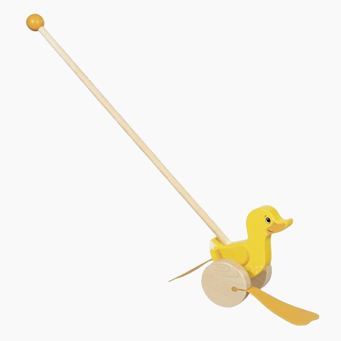 goki Schiebestab Schiebetier Ente Ellie, (packung, 2-tlg), Perfekt für kleine Hände – Bild 4 von 5