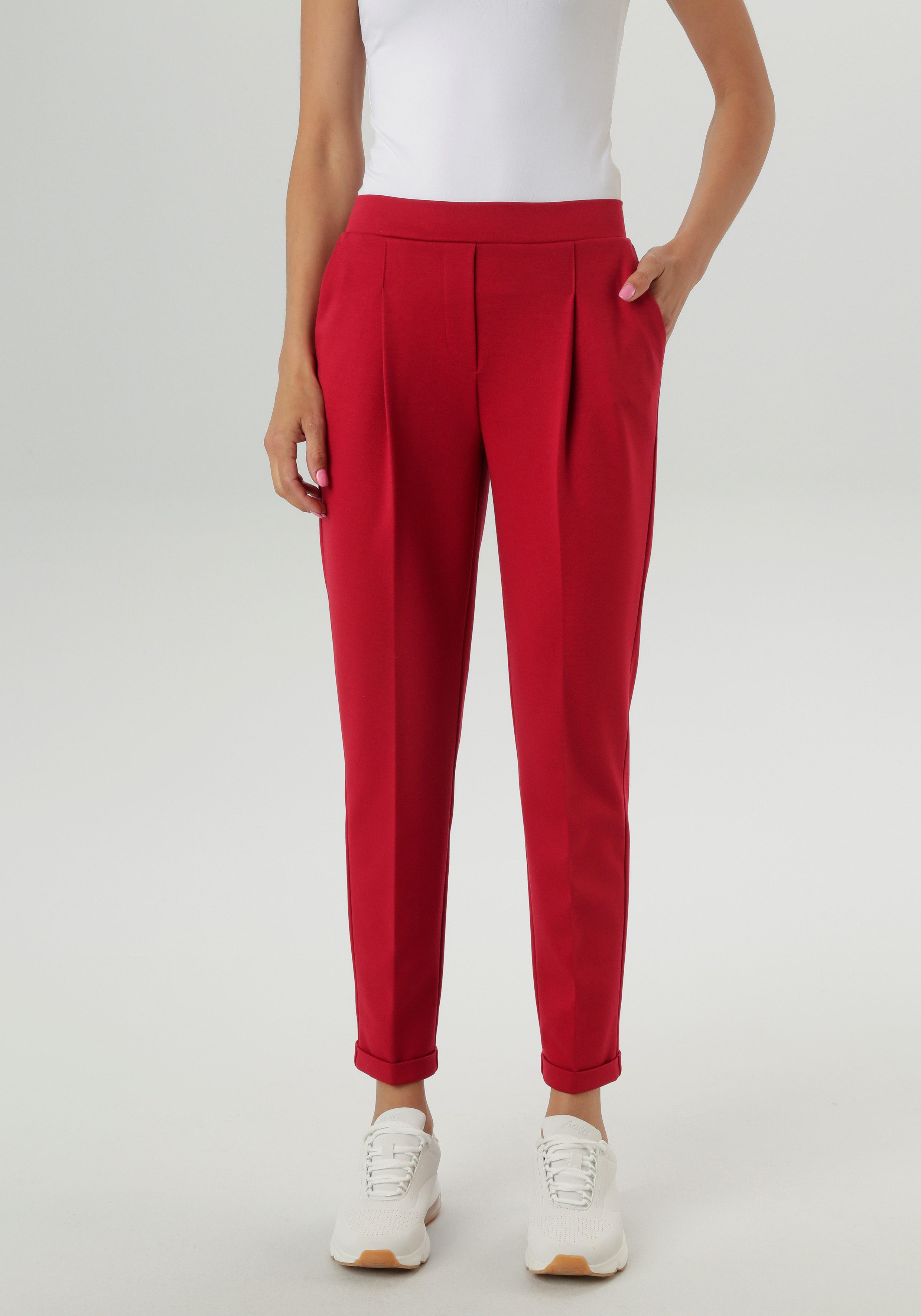 Aniston SELECTED Schlupfhose mit Bundfalten günstig online kaufen