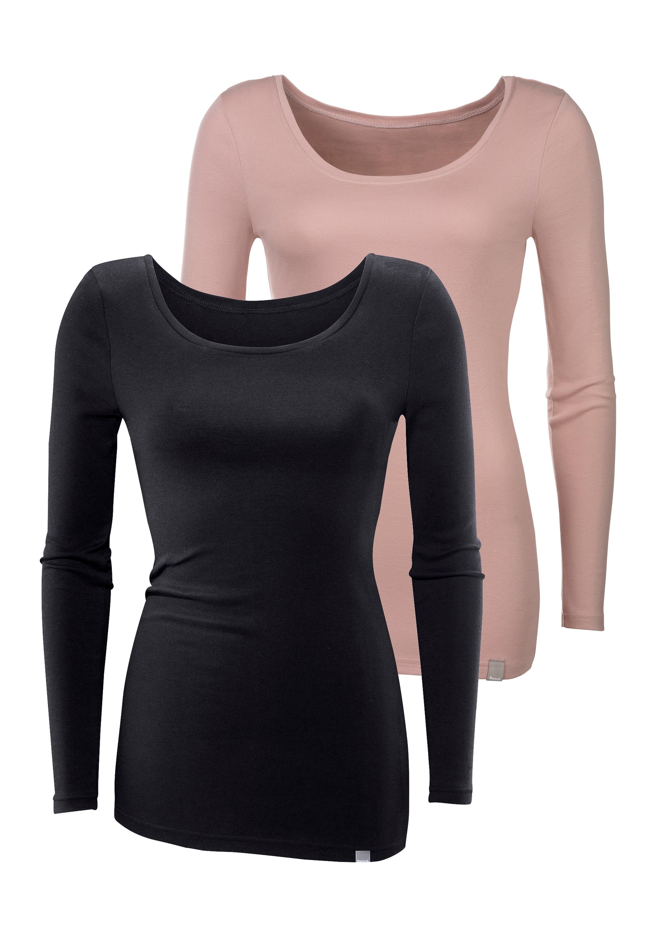 Langarmshirt aus feiner Rippware
