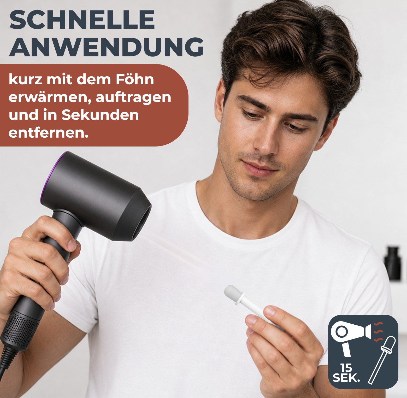 TRU Enthaarungswachs Wax Sticks, 24 St., Mit Föhn aktivierbar, ohne Wachserhitzer, hygienisch einzeln verpackt