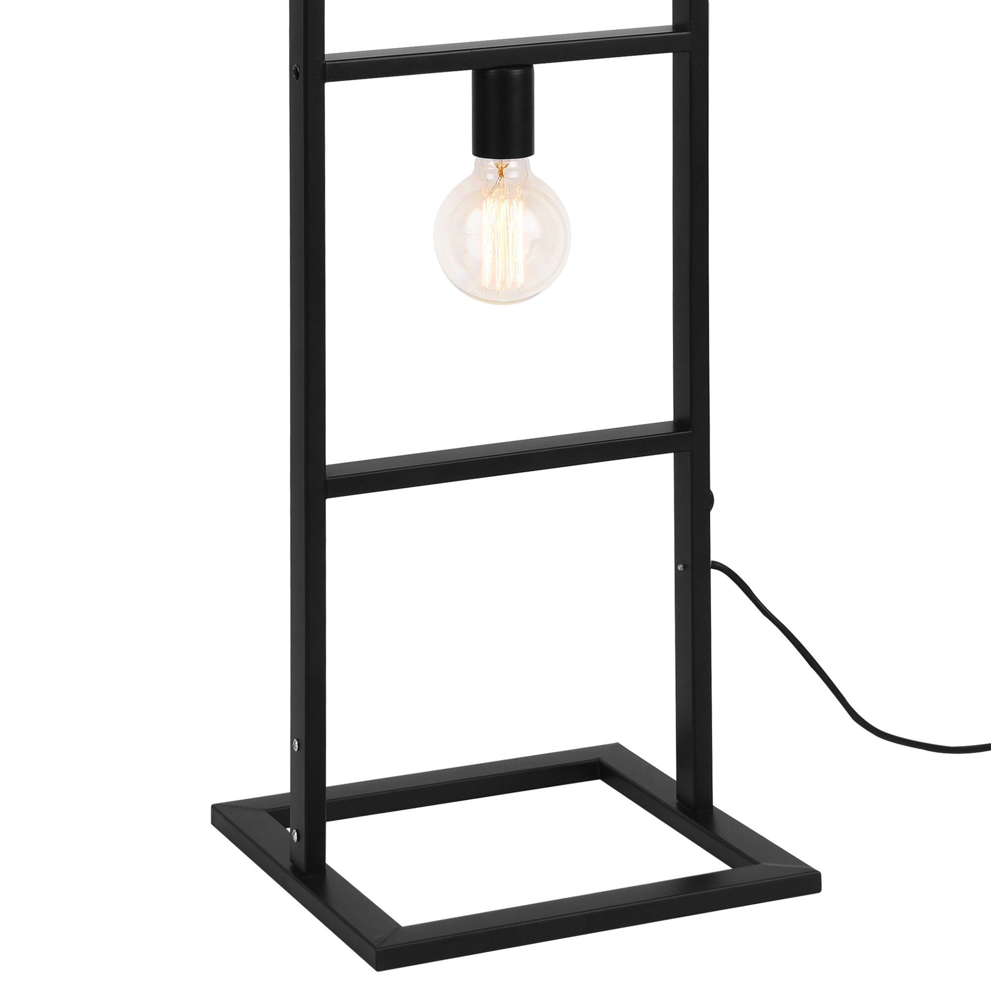 lux.pro Stehlampe, ohne Leuchtmittel, »Plauen« Stehleuchte 4xE27 mit Metallrahmen 142x31x31cm Schwarz
