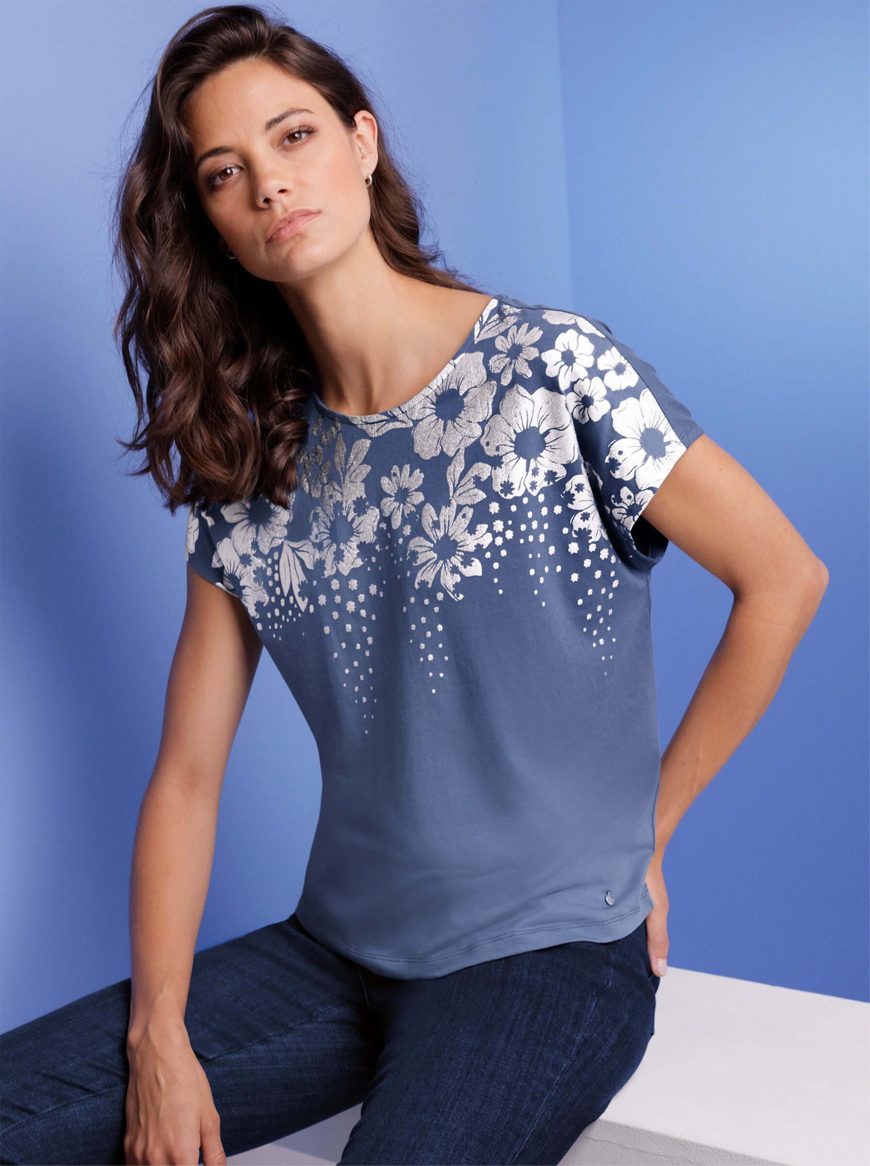 T-Shirt Modal-Mix-Shirt Kurzarm