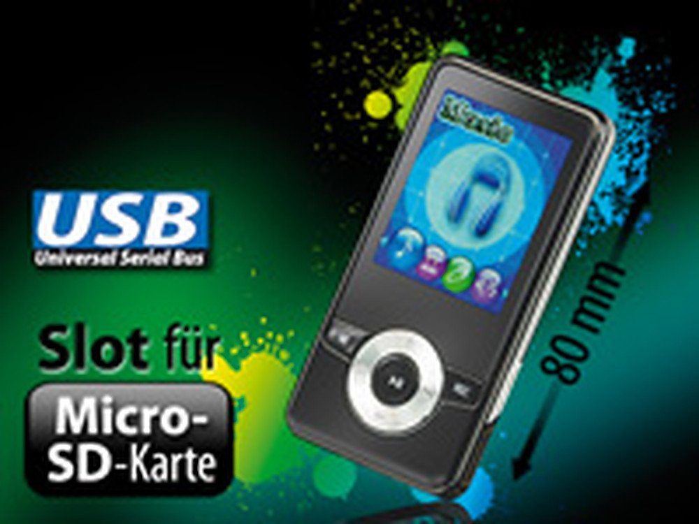 hören FM-Radio, Video, auvisio MP4-Player 2.1, V2 MP4-Player Audio Diktier-Funktion) DMP-320.bt Musik (Bluetooth auvisio