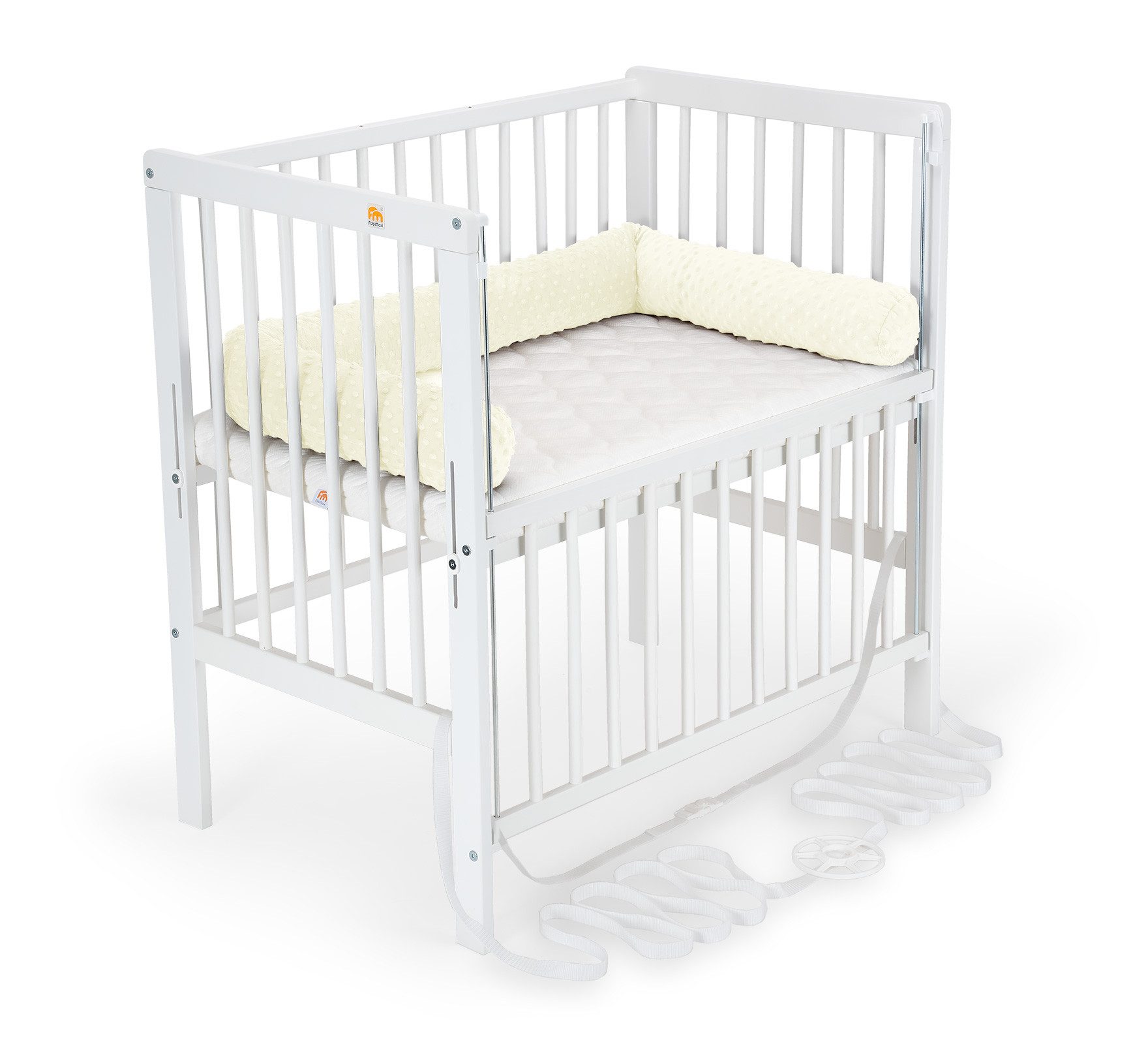 FabiMax Beistellbett Flex weiß mit Nestchenschlange günstig online kaufen