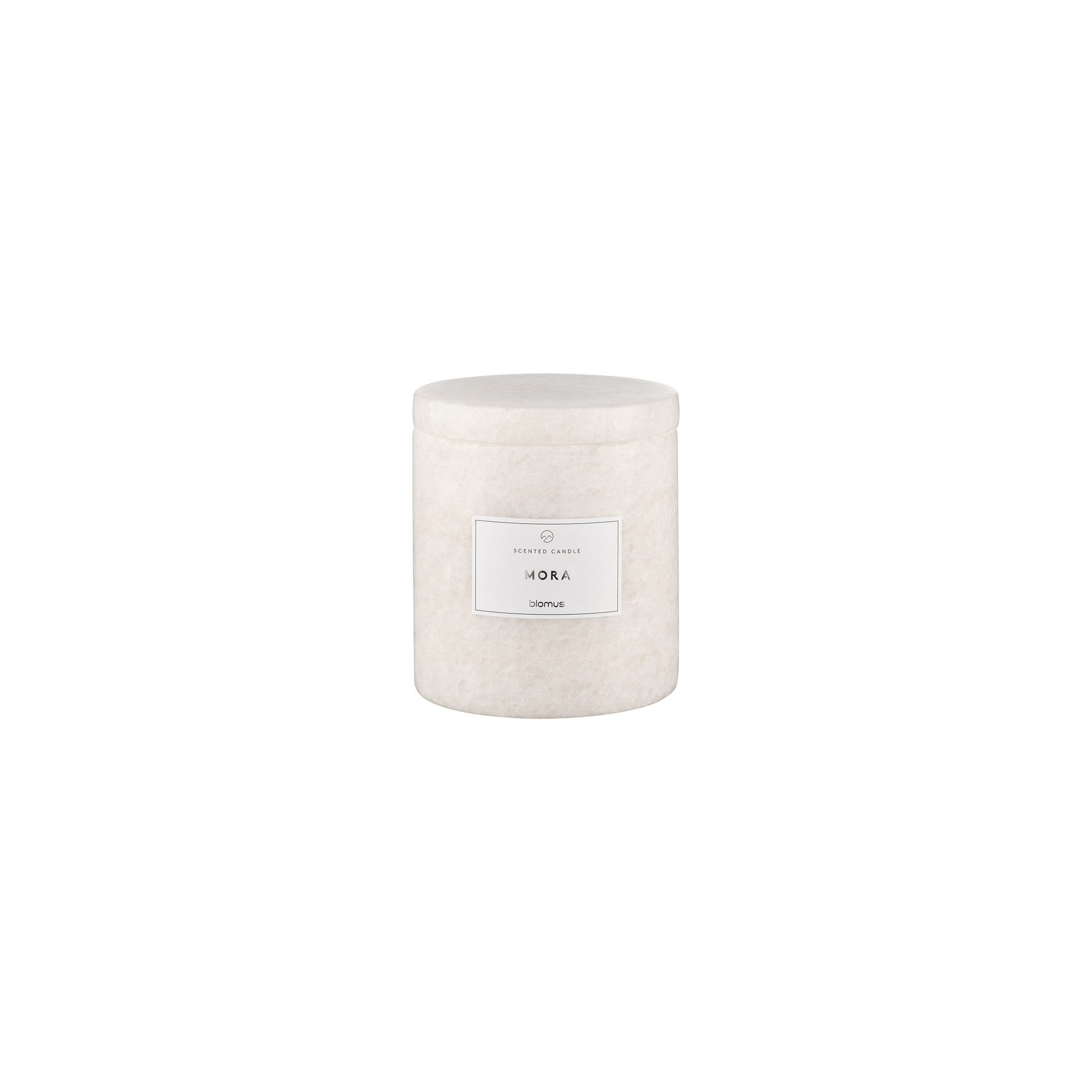 blomus Duftkerze -FRABLI- Edler Свечиduft: Luxuriöses Design & Exklusives Aroma, Qualität, Hochwertig, Эко-товар, Sojawachs, Marmor, Travertin, 8cm, 10cm