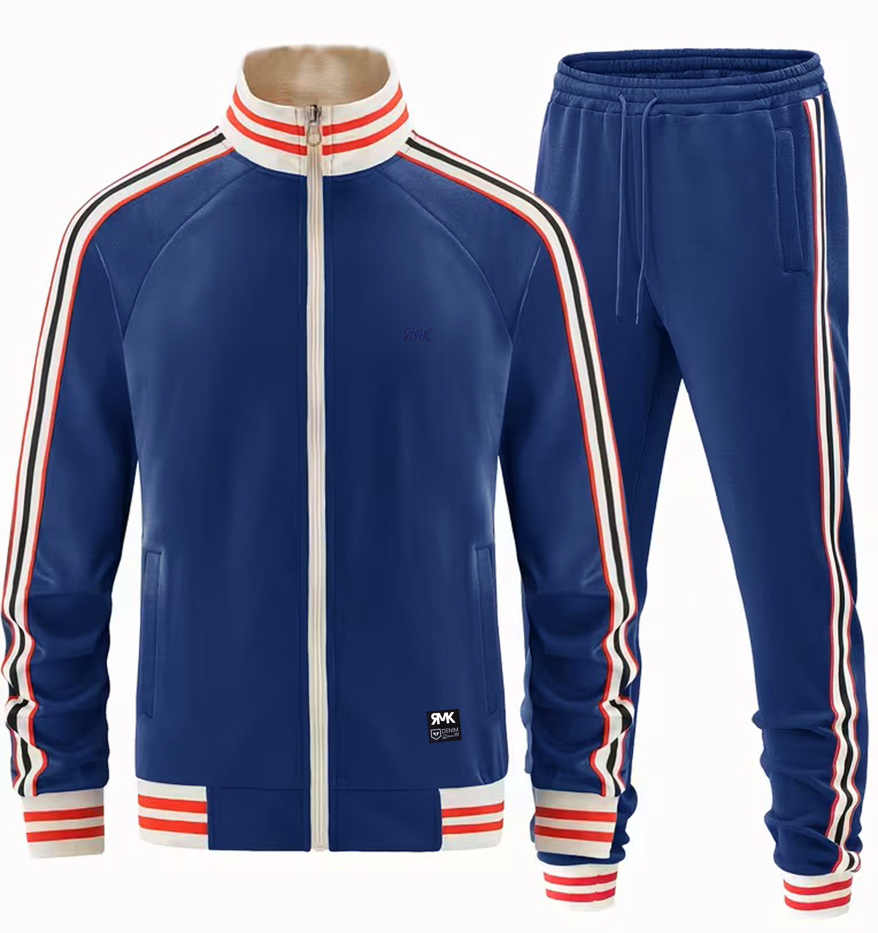 RMK Jogginganzug Herren Trainingsanzug Sportanzug Business Fitness Classic, Set (1 Jacke + 1 Hose)