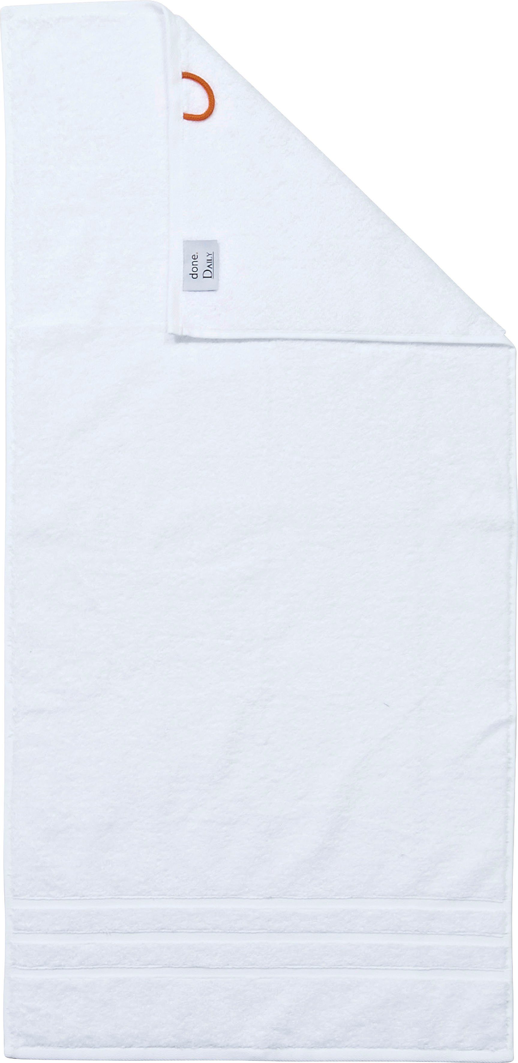 (Set, Walkfrottier Set Farben, Daily 4-tlg), Uni, Walkfrottier, saugfähiges Handtuch weiß Uni done.®