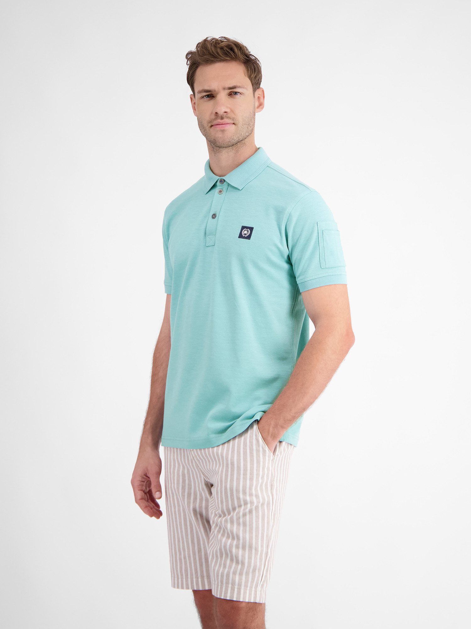LERROS Poloshirt Unifarbenes Poloshirt