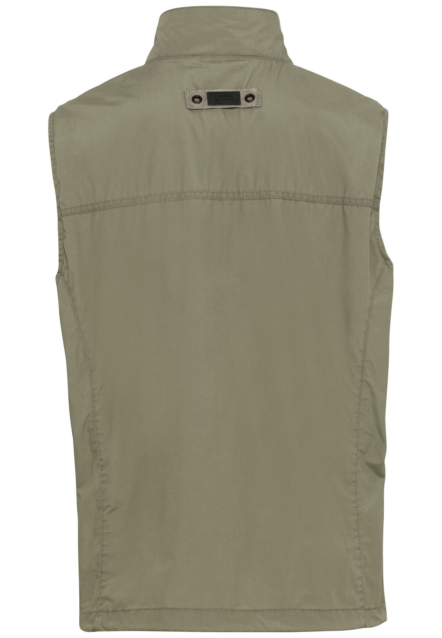 camel active mit Weste_Outdoor-Weste Funktionsweste Khaki Stehkragen