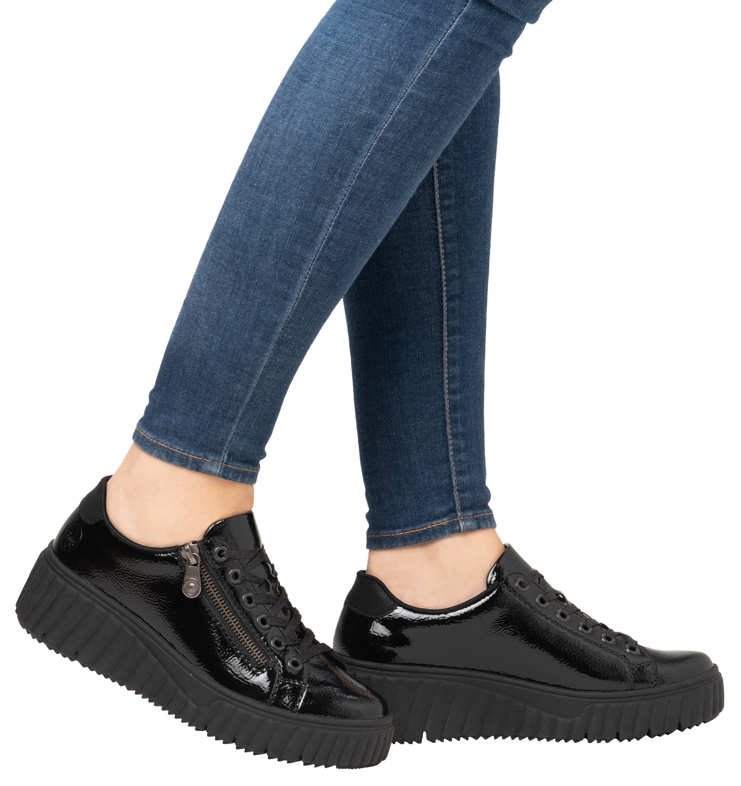 Rieker Plateausneaker, Freizeitschuh, Halbschuh, Schnürschuh mit günstig online kaufen