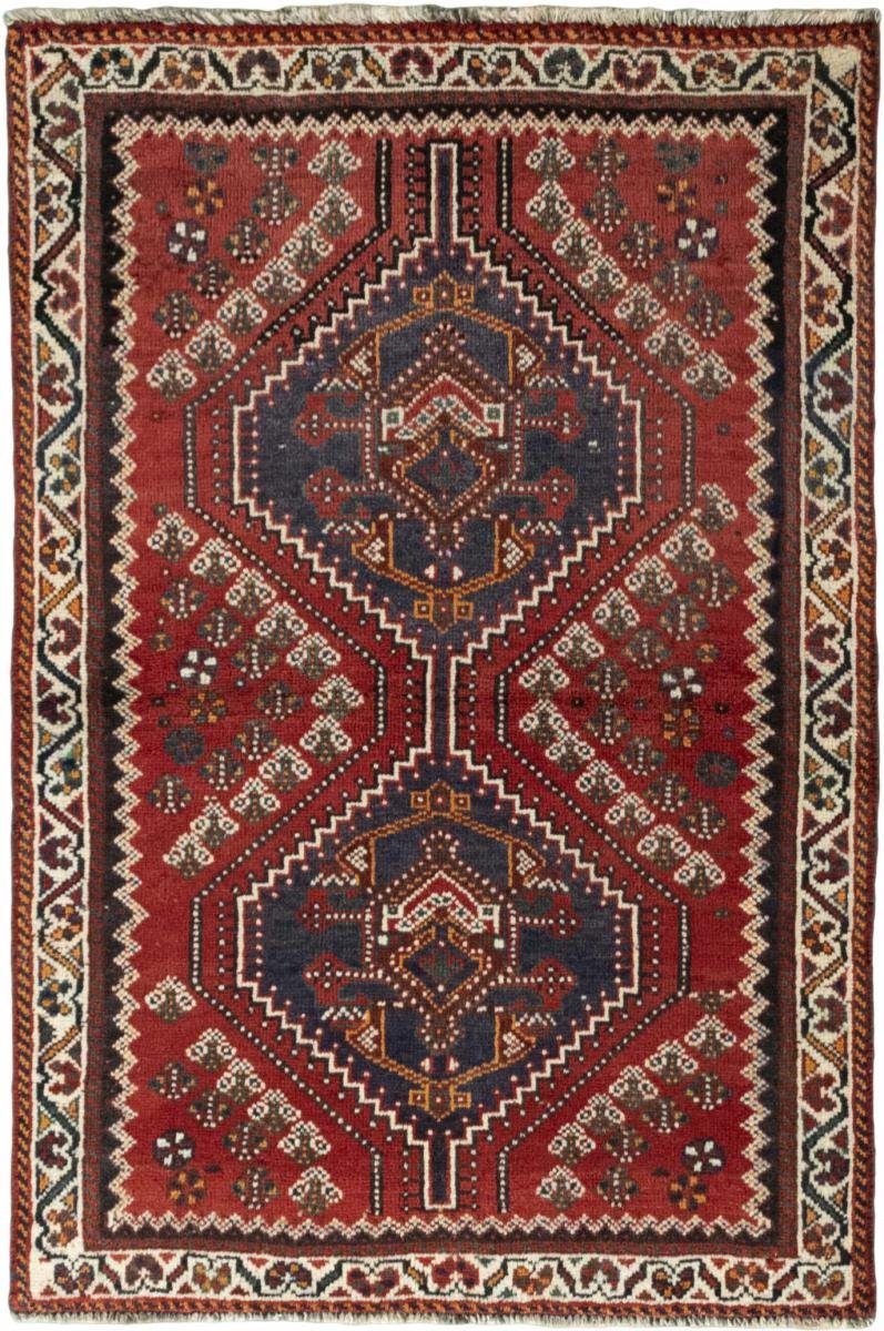 Orientteppich Shiraz 97x146 Handgeknüpfter Orientteppich / Perserteppich, Nain Trading, rechteckig, Höhe: 10 mm