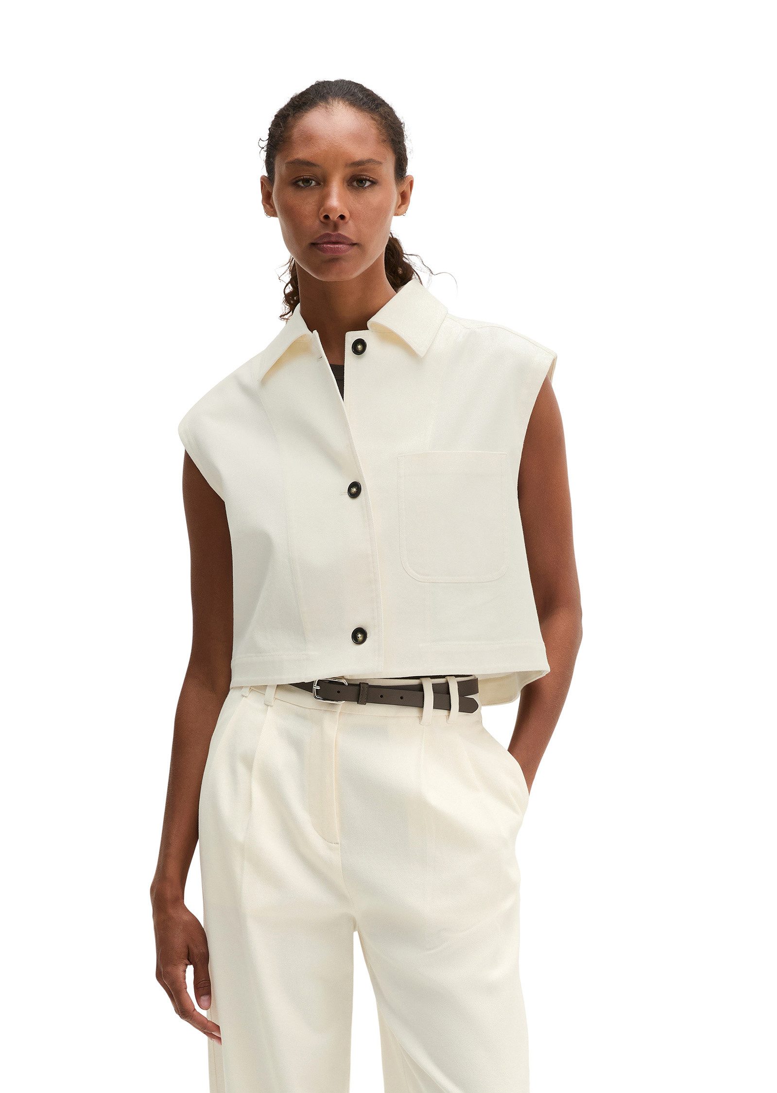 Marc O'Polo Anzugweste aus Baumwoll-Twill-Stretch