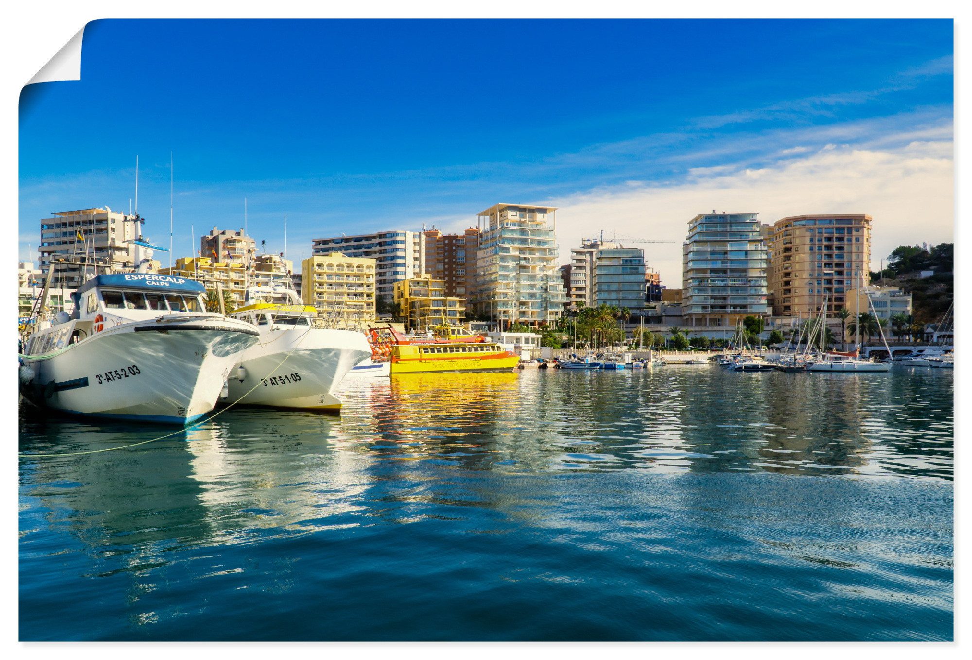 Artland Wandbild Hafen von Calp, Spanien (1 St), als Alubild, Leinwandbild, Poster, Wandaufkleber in verschied. Größen