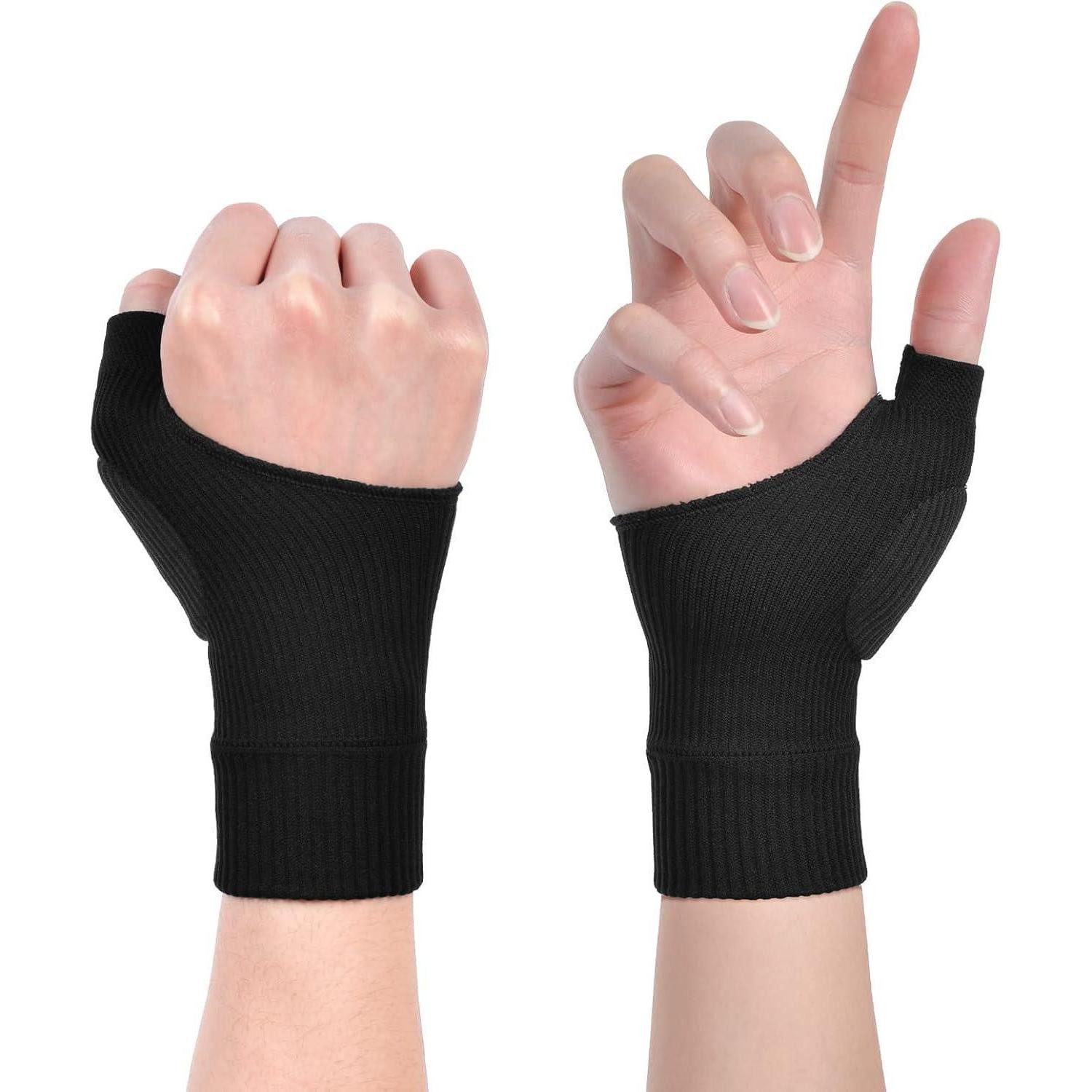 LuxusKollektion Handbandage Arthritis Kompressionshandschuhe fingerlos mit Gel und