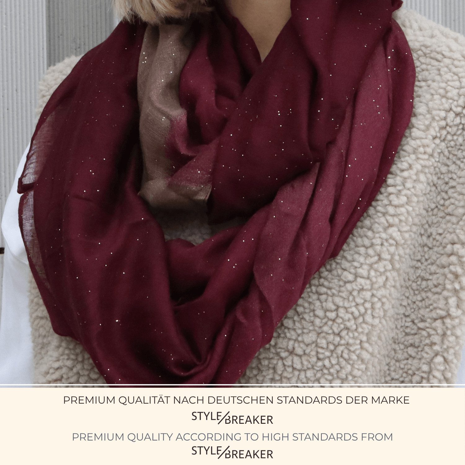 styleBREAKER Loop Glitzer Loop mit Farbverlauf, (1-St)