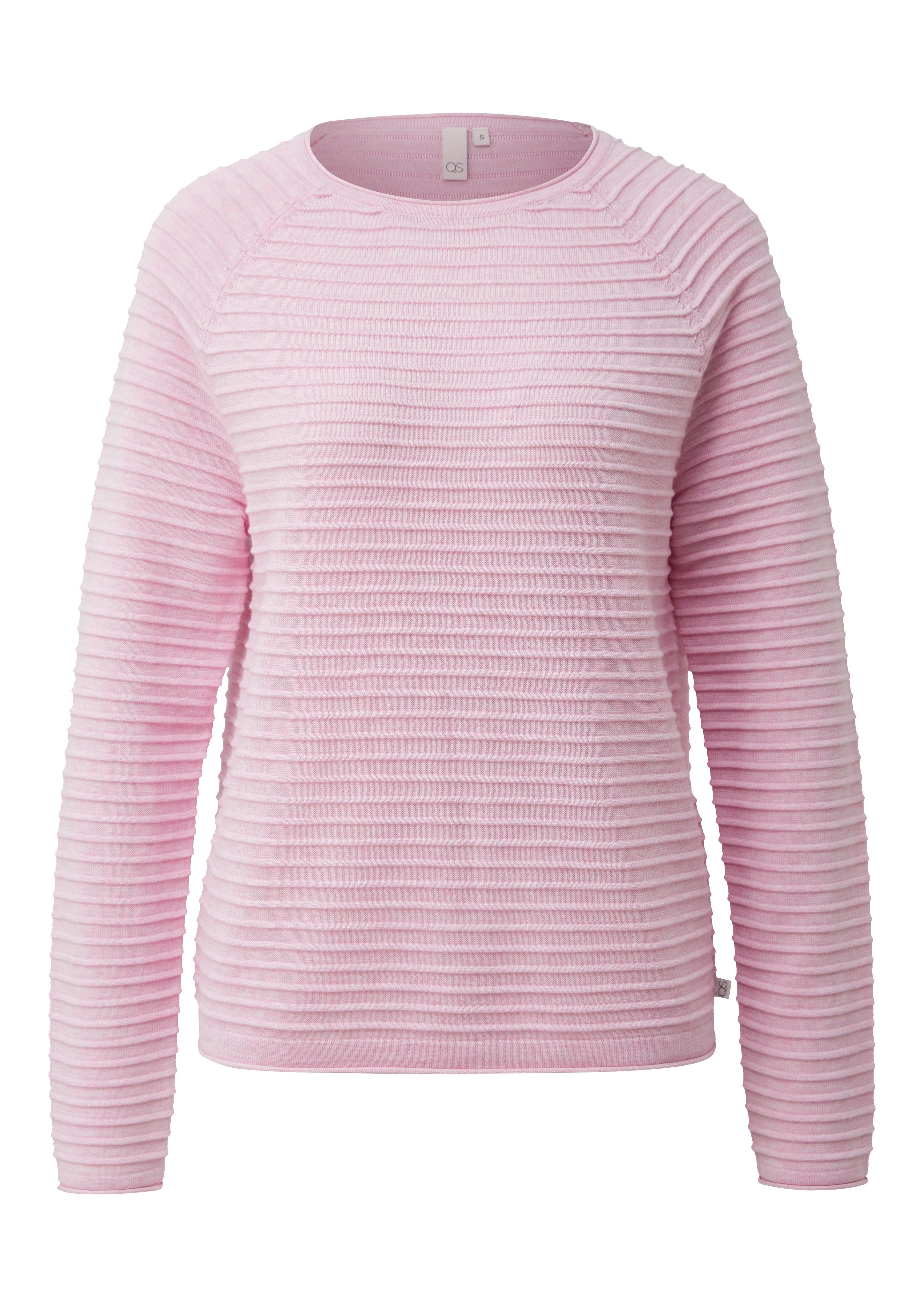 QS Strickpullover mit Strukturmuster