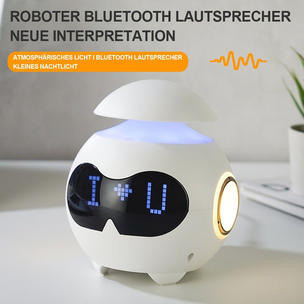 Bluetooth-Lautsprecher, Alarm, Lichter LED Wecker Portable, Digital USB Nachtlicht, Schlaftrainer Kinder mit Tischuhr Lichtwecker Sunicol HIFI,